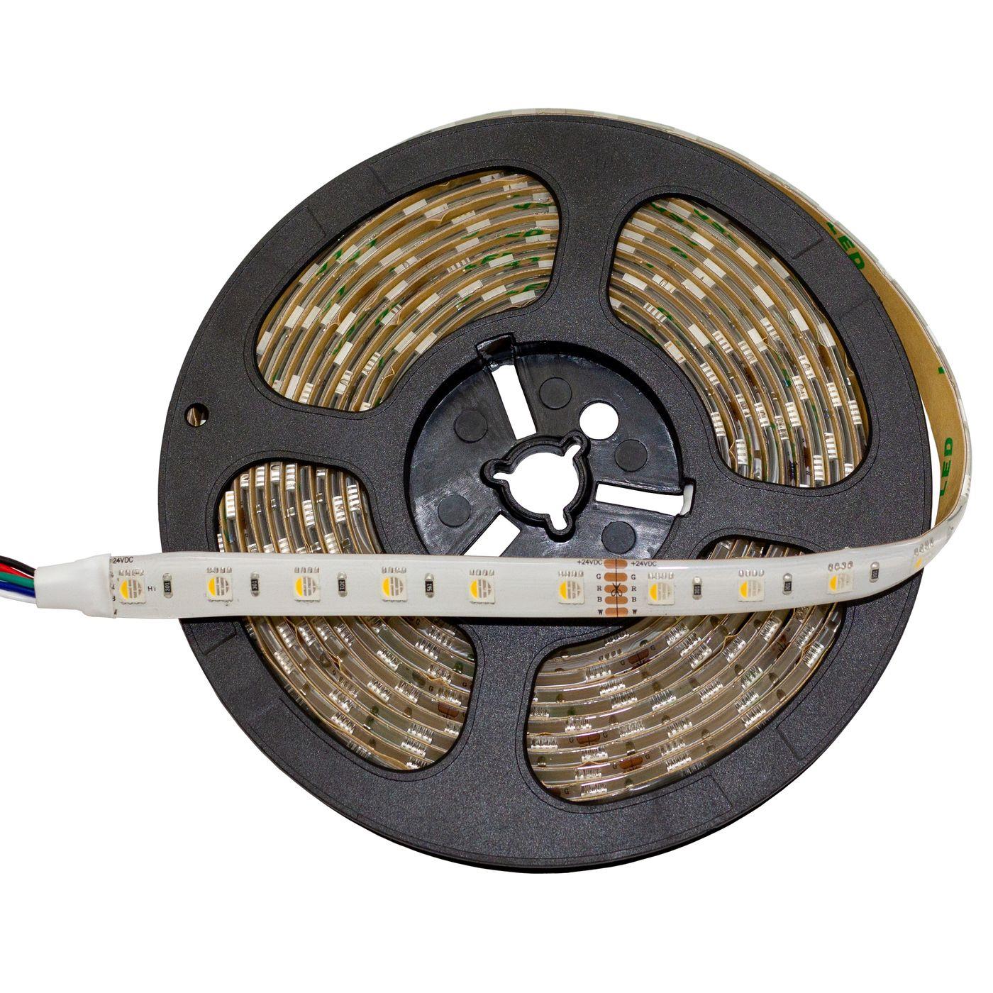 5m (500cm) RGBWW 3000K 4in1 LED Streifen Band Leiste 24V IP65 300LEDs 60LED/m SMD5050