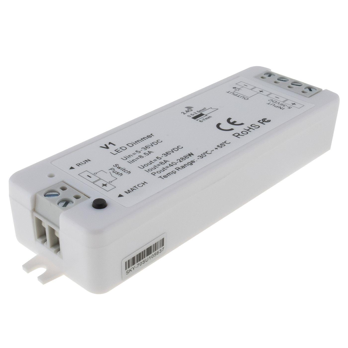 Elegance LED 4-Zone Empfänger 5...36V 192W WLAN + RF 2,4GHz für einfarbige LED Streifen 2-Pin