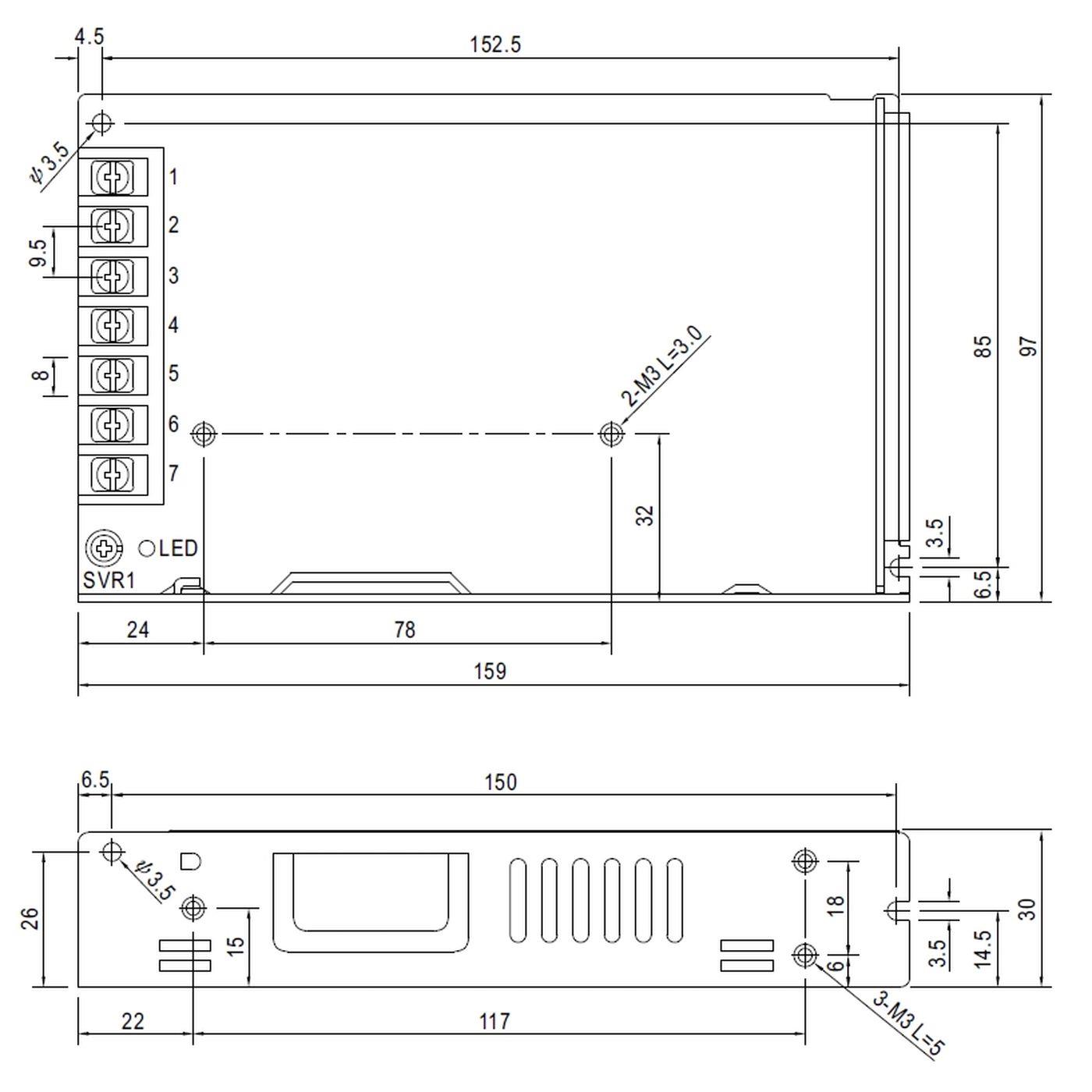 LRS-150-36 154W 36V 4,3A Industrielles Netzteil