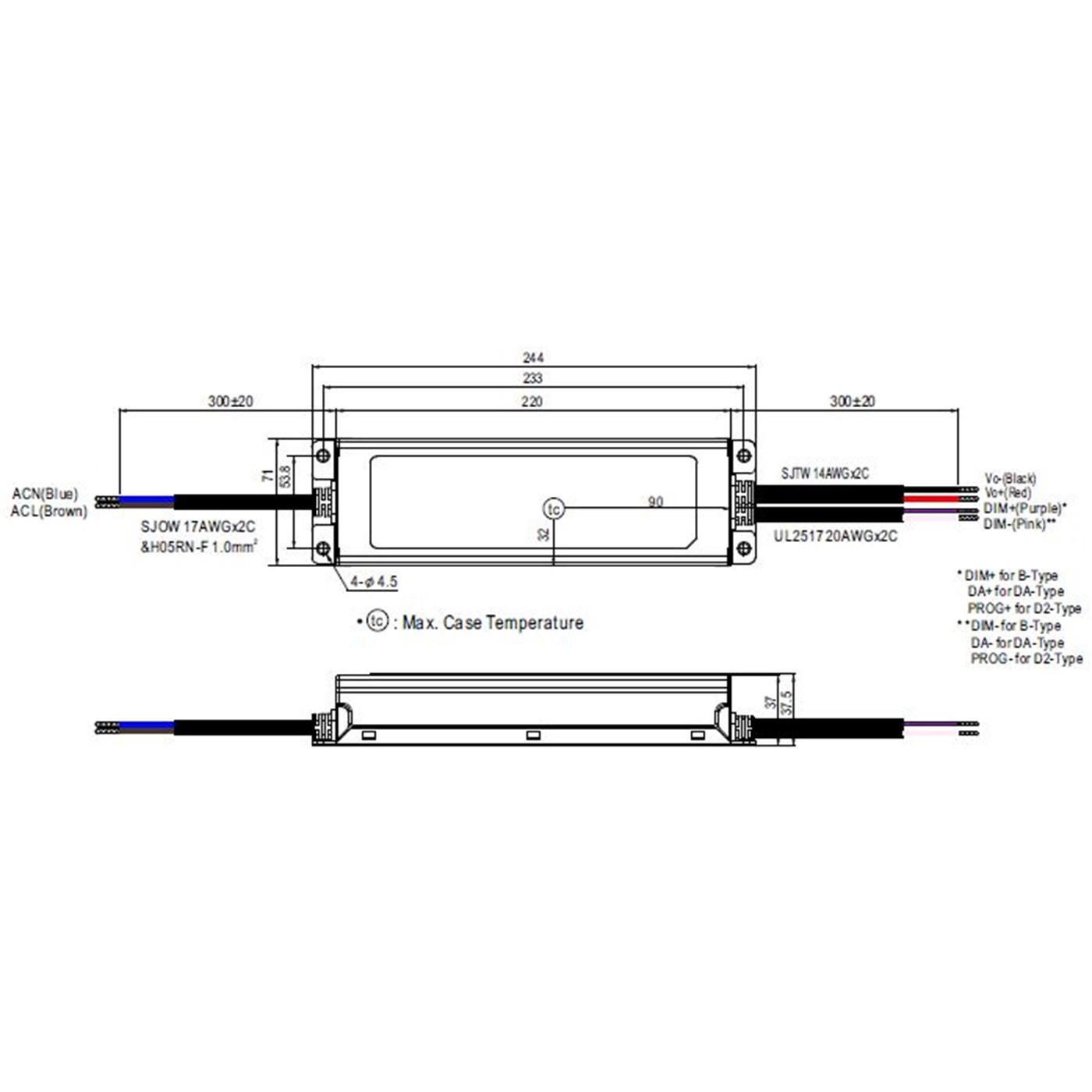 ELG-200-12DA-3Y 192W 12V 16A LED Netzteil Trafo Treiber IP67 Dimmbar DALI PWM