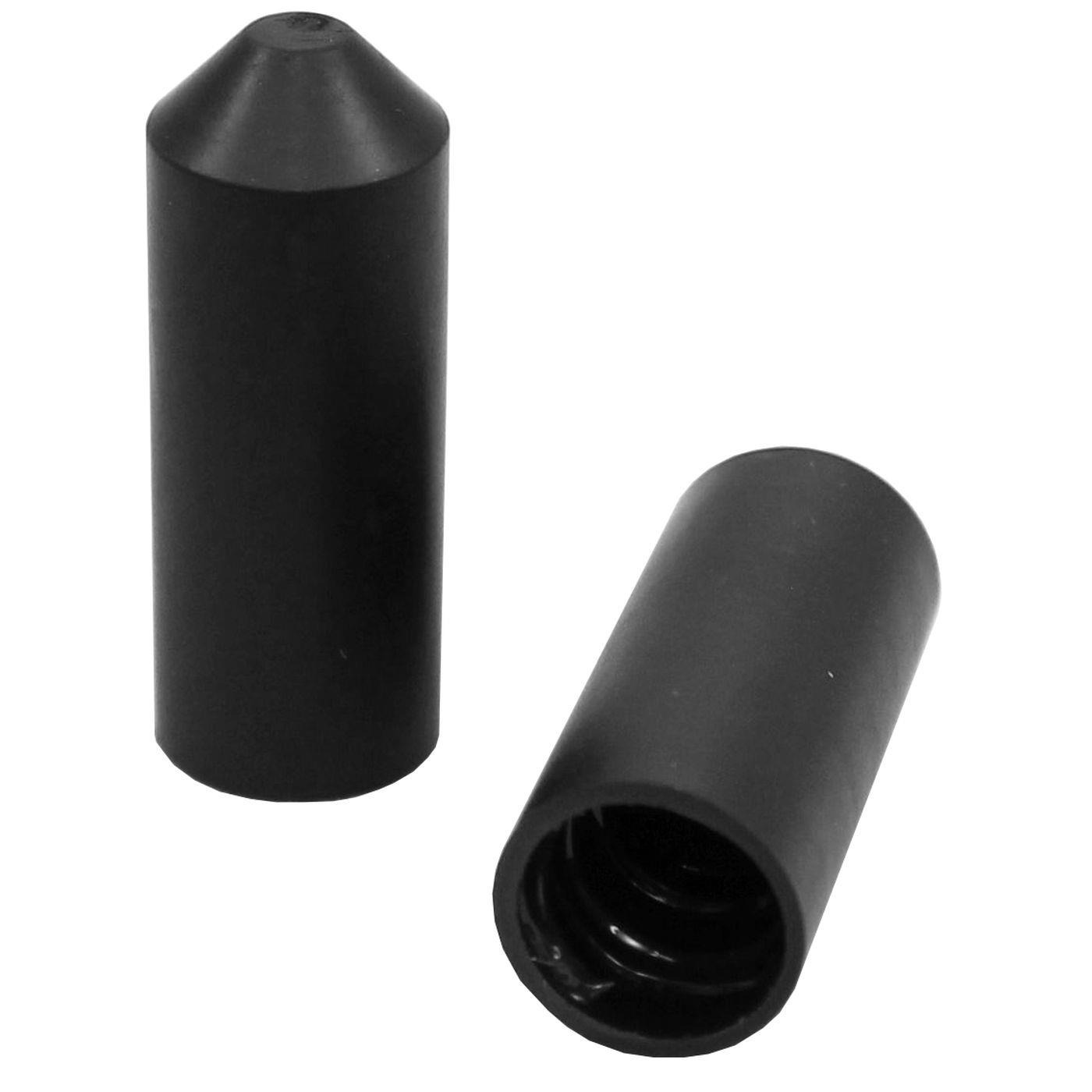 WarmSchrumpf Endkappe 12 -> 4mm Schwarz Länge: 38mm Schrumpfschlauch