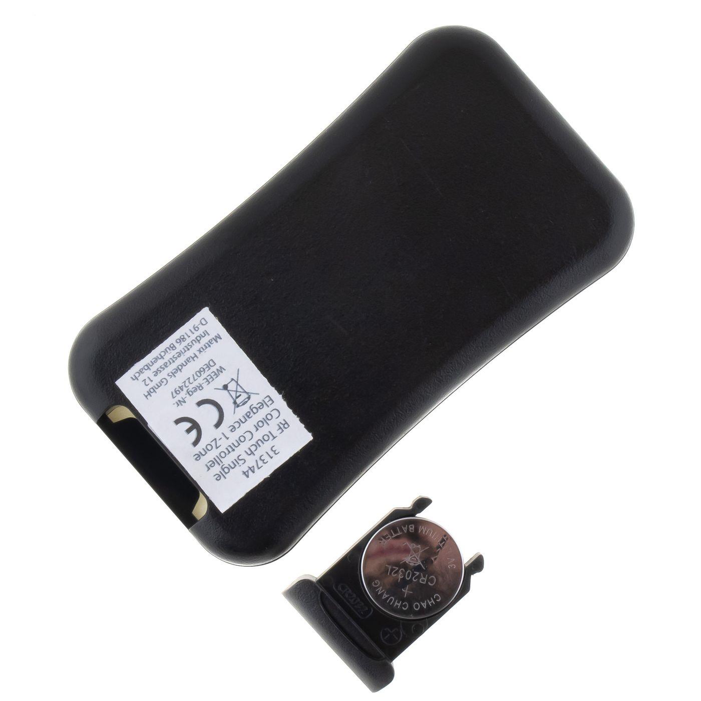 Elegance LED Fernbedienung Touch 2,4GHz Weiß für einfarbige LED Streifen 2-Pin