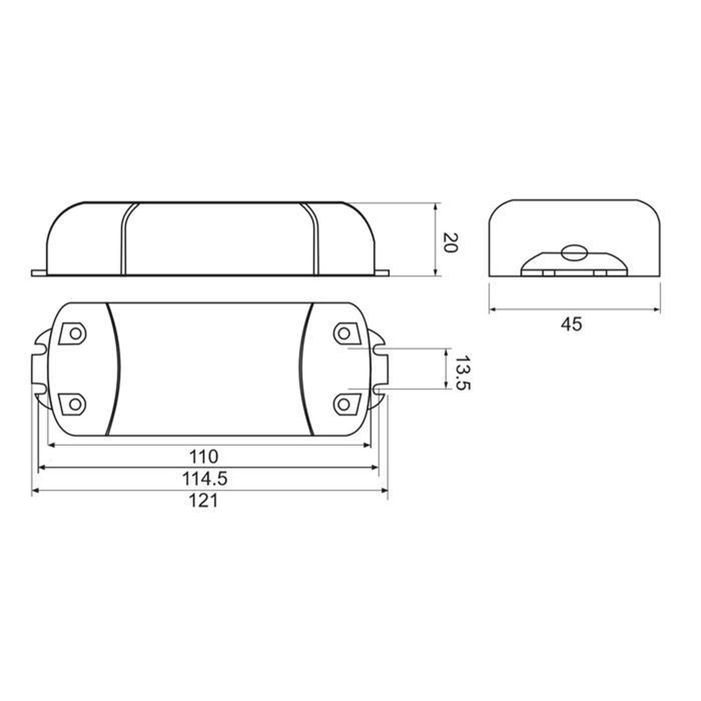 SLD20-350IL-ES 20W 350mA 30...54VDC Konstantstrom LED Netzteil Treiber Trafo Triac Dimmbar