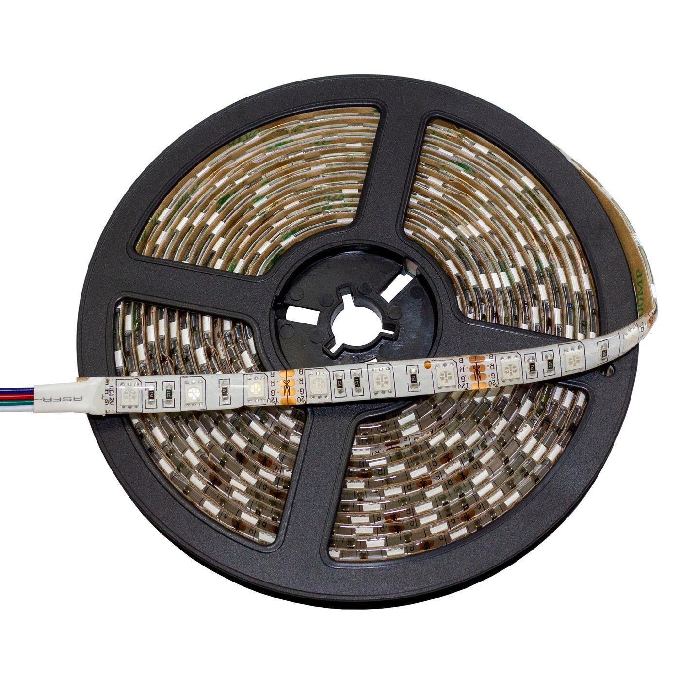 5m (500cm) RGB LED Streifen Band Leiste 12V IP65 300LEDs 60LED/m SMD5050