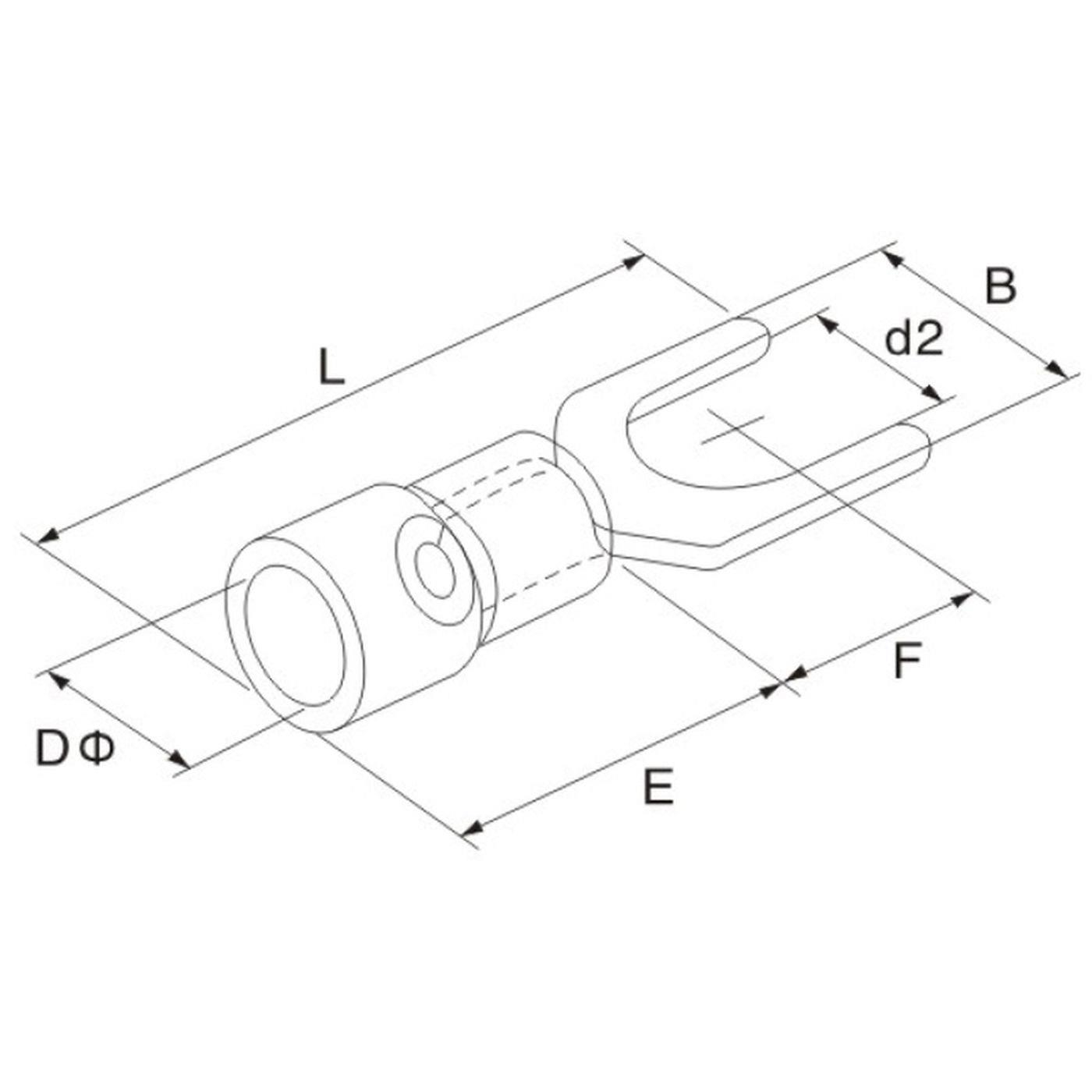 25x Gabelkabelschuh teilisoliert 0,5-1,5mm² Lochdurchmesser M3 Rot Ringzunge Kupfer verzinnt