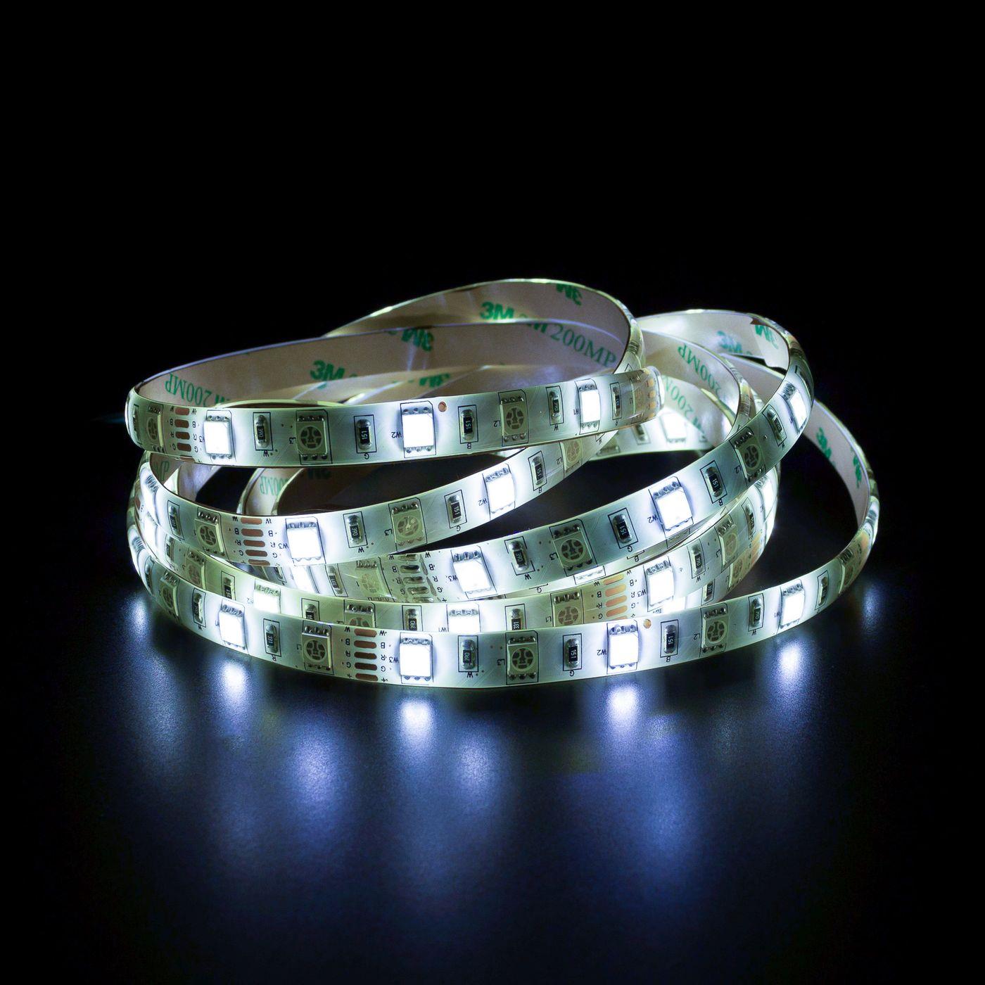 5m (500cm) RGBW 6000K LED Streifen Band Leiste 12V IP65 300LEDs 60LED/m SMD5050