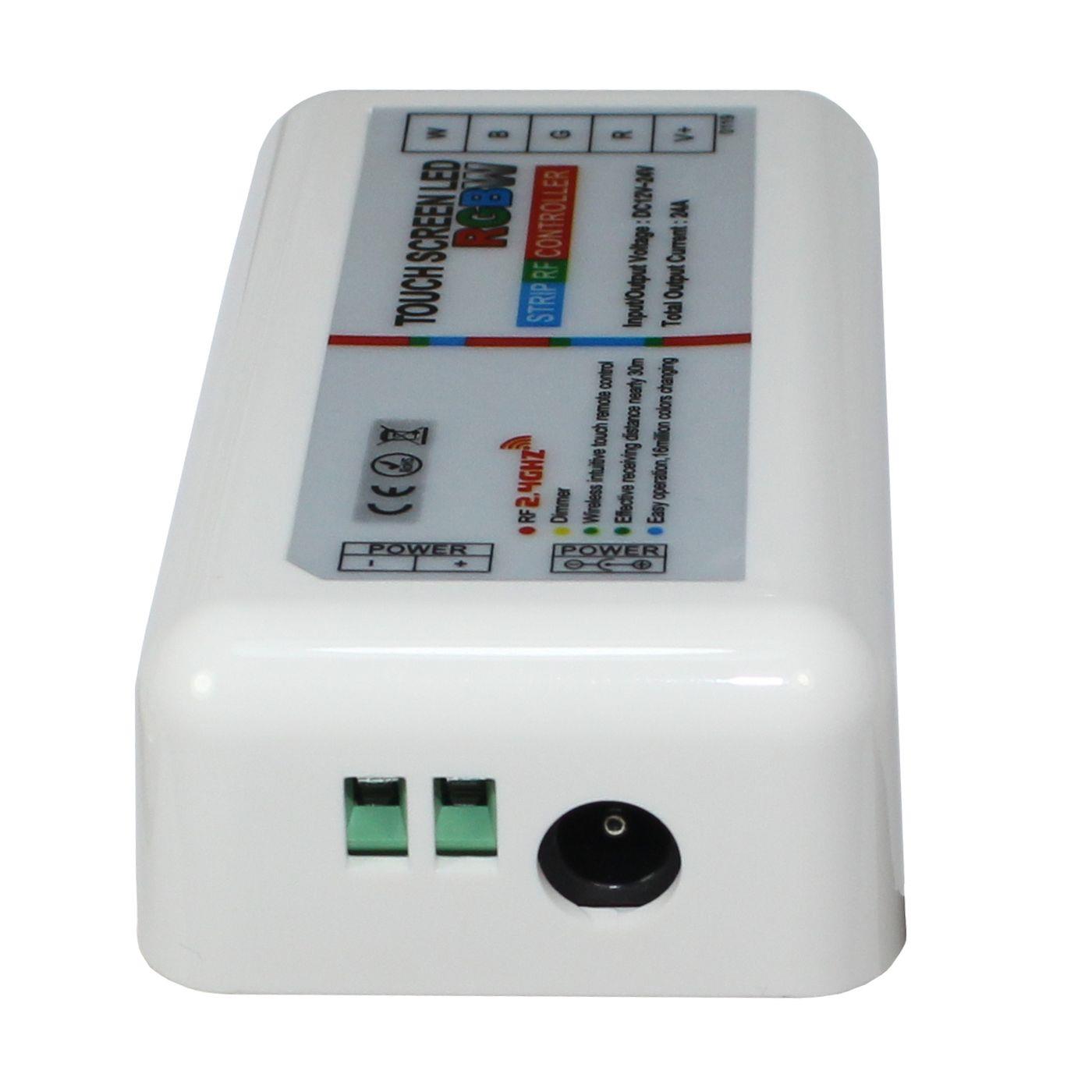 Milight RGBW LED Touch RF Controller Weiß 12...24V 240W für Farbwechsel Streifen 5-Pin