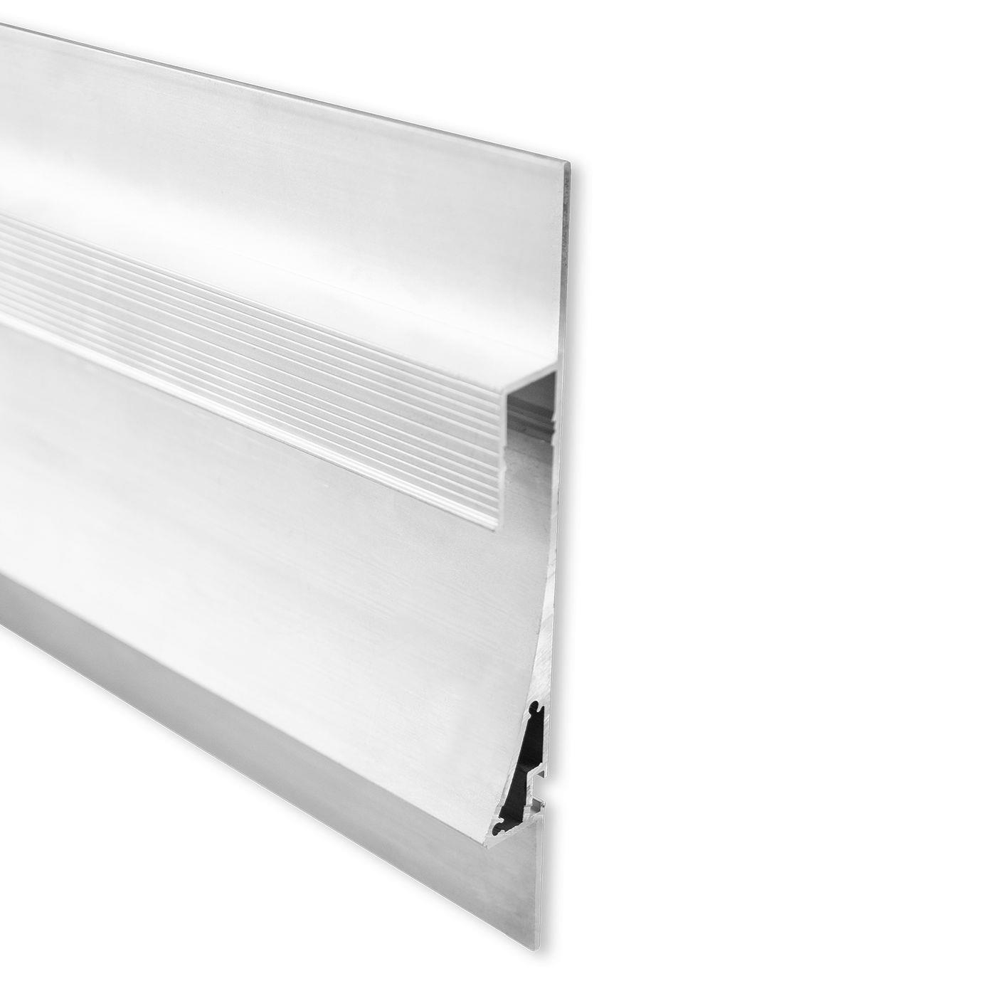 2m LED Profil TBP12 Silber 144x14,3mm Aluminium Trockenbauprofil für 11mm LED Streifen