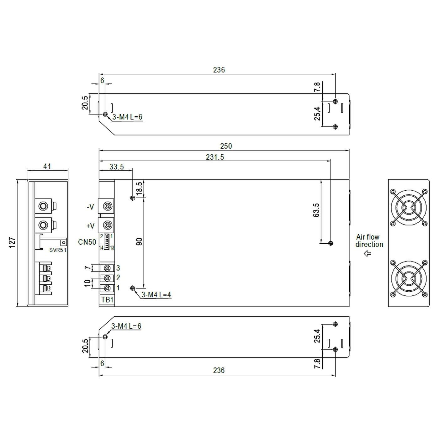 RSP-750-5 500W 5V 100A Industrielles Netzteil