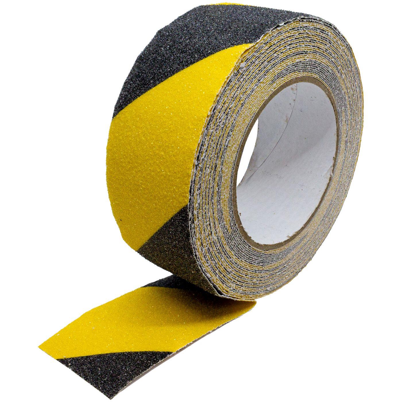 10m Antirutschband Selbstklebend 50mm schwarz/Gelb Antirtusch Streifen Klebeband 650µm