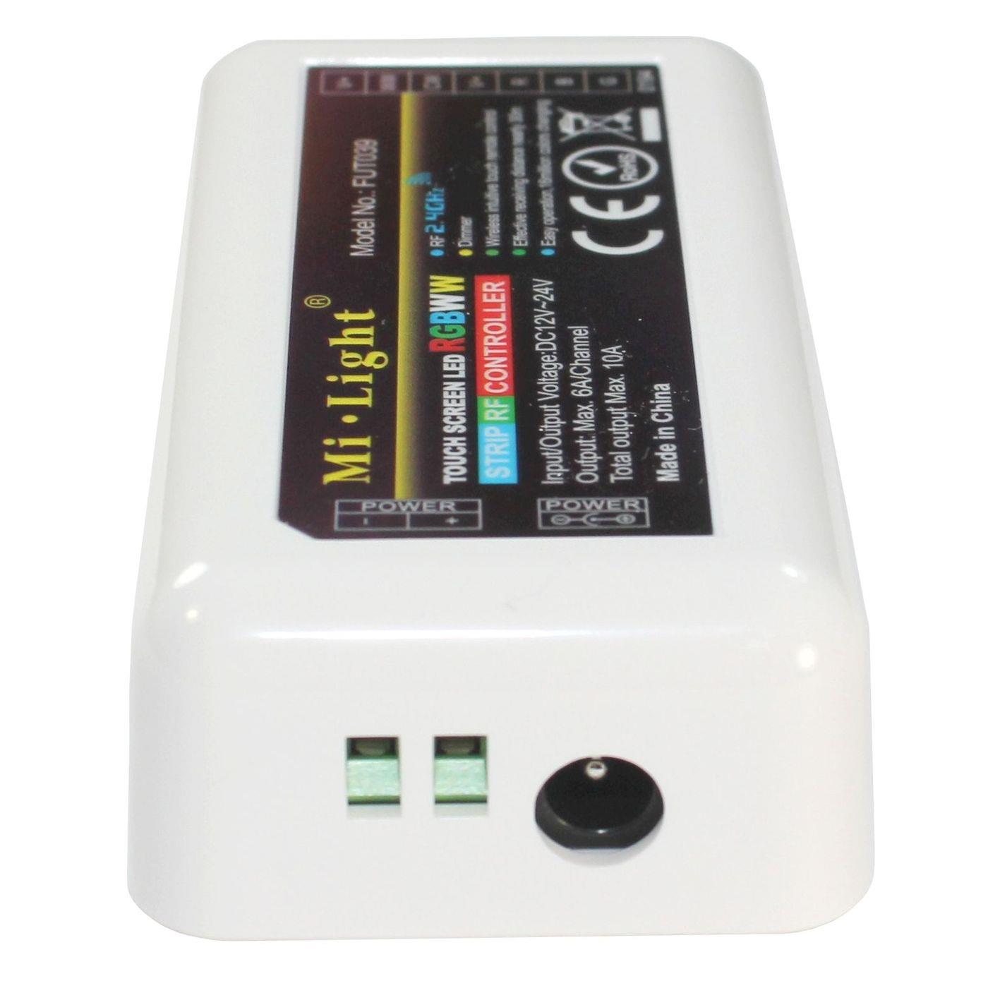 MiLight MiBoxer RGBW CCT LED 4-Zone Empfänger 12...24V 240W für Farbwechsel Streifen 6-Pin