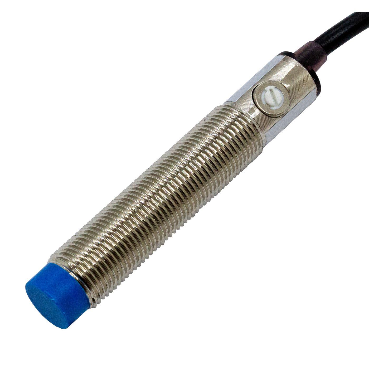 Näherungsschalter Kapazitiv 12mm M12 PNP Schließer 6...36V DC IP67 Sensor Messing vernickelt -30...+65°C