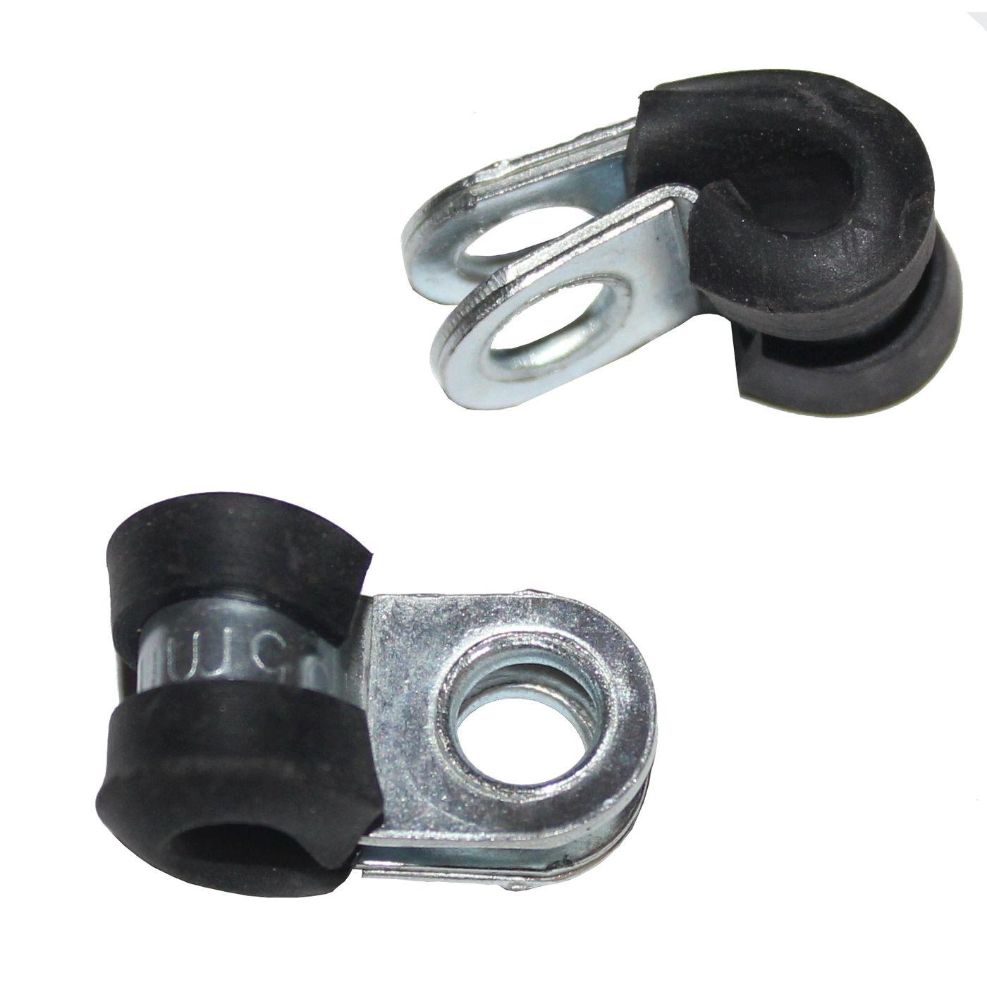 10x P-Clip Leitungsschelle mit Gummi 5mm Rohrschelle Halterungsschelle