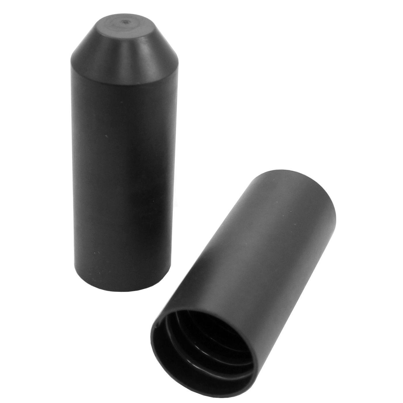 WarmSchrumpf Endkappe 25 -> 8,5mm Schwarz Länge: 70mm Schrumpfschlauch