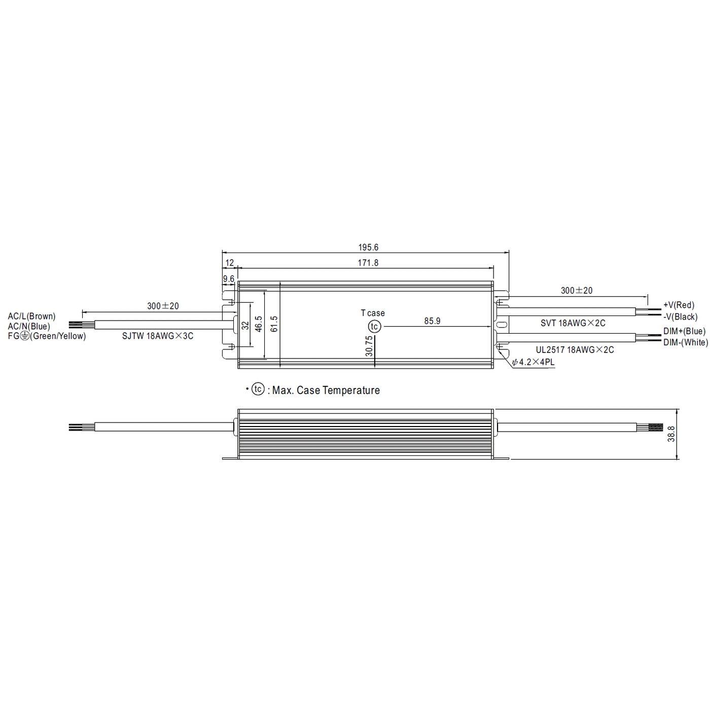 HLG-185H-12A 156W 12V 13A LED Netzteil Trafo Treiber IP65