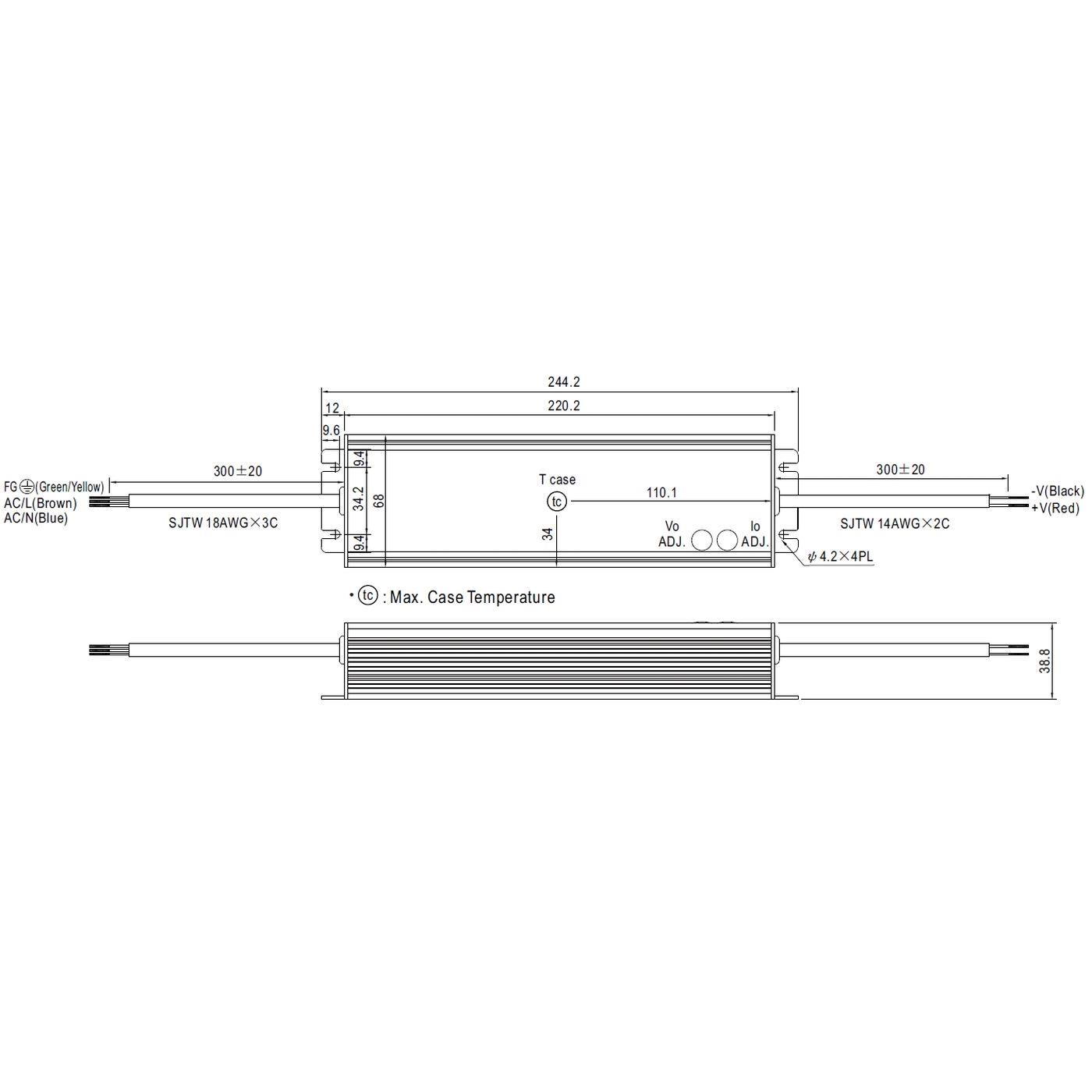 HLG-240H-48A 240W 48V 5A LED Netzteil Trafo Treiber IP65