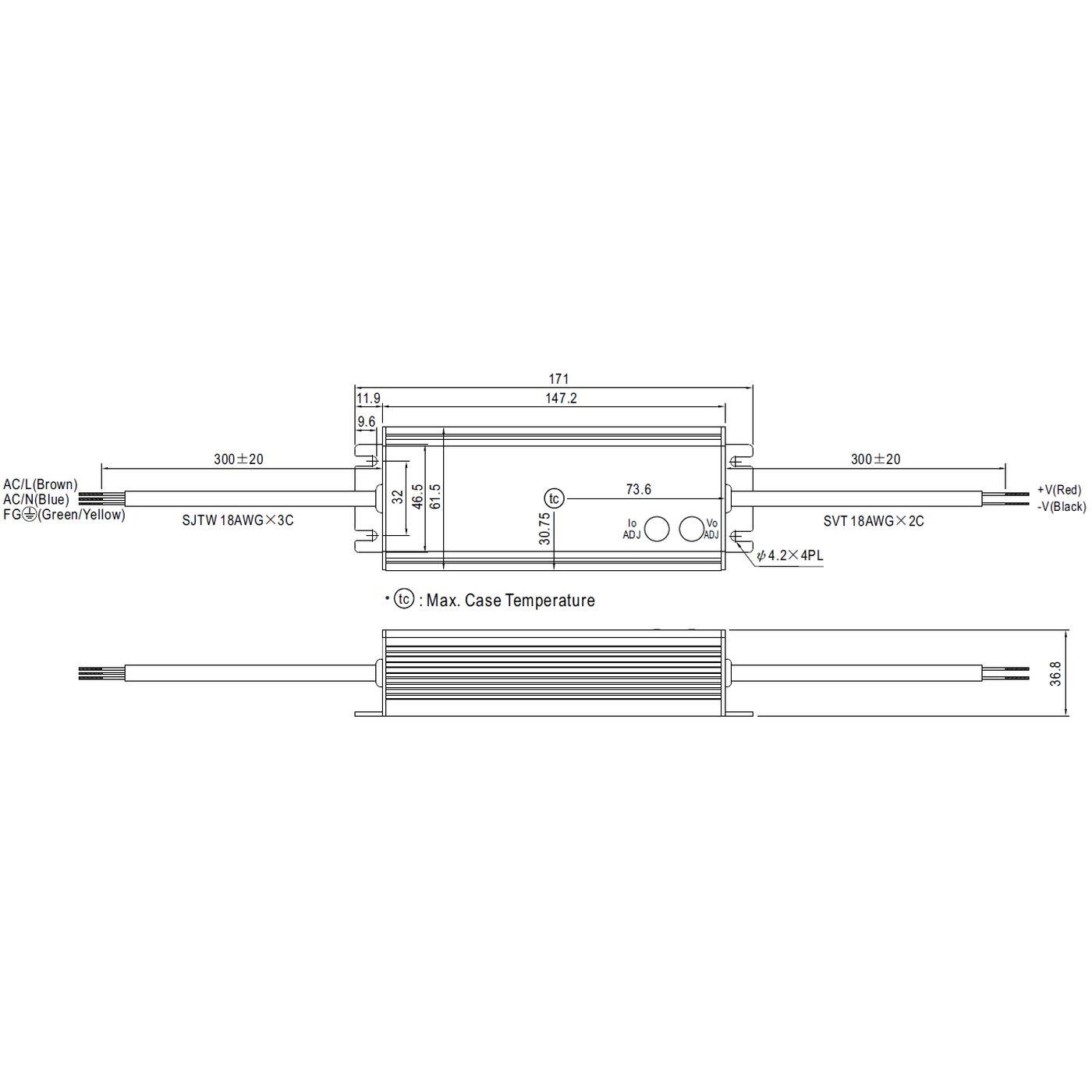 HLG-60H-48A 62W 48V 1,3A LED Netzteil Trafo Treiber IP65