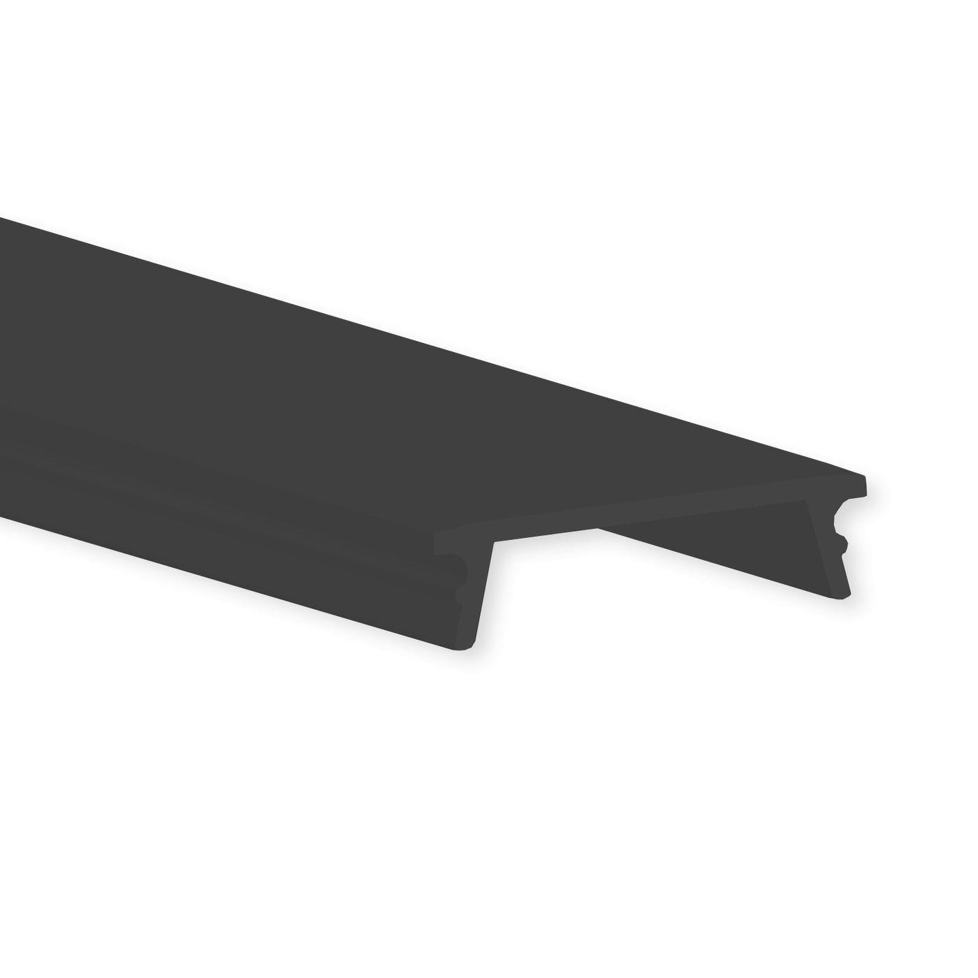 1m Abdeckung C42 für Profil PN8 19,2x4,8mm Kunststoff Schwarz Matt