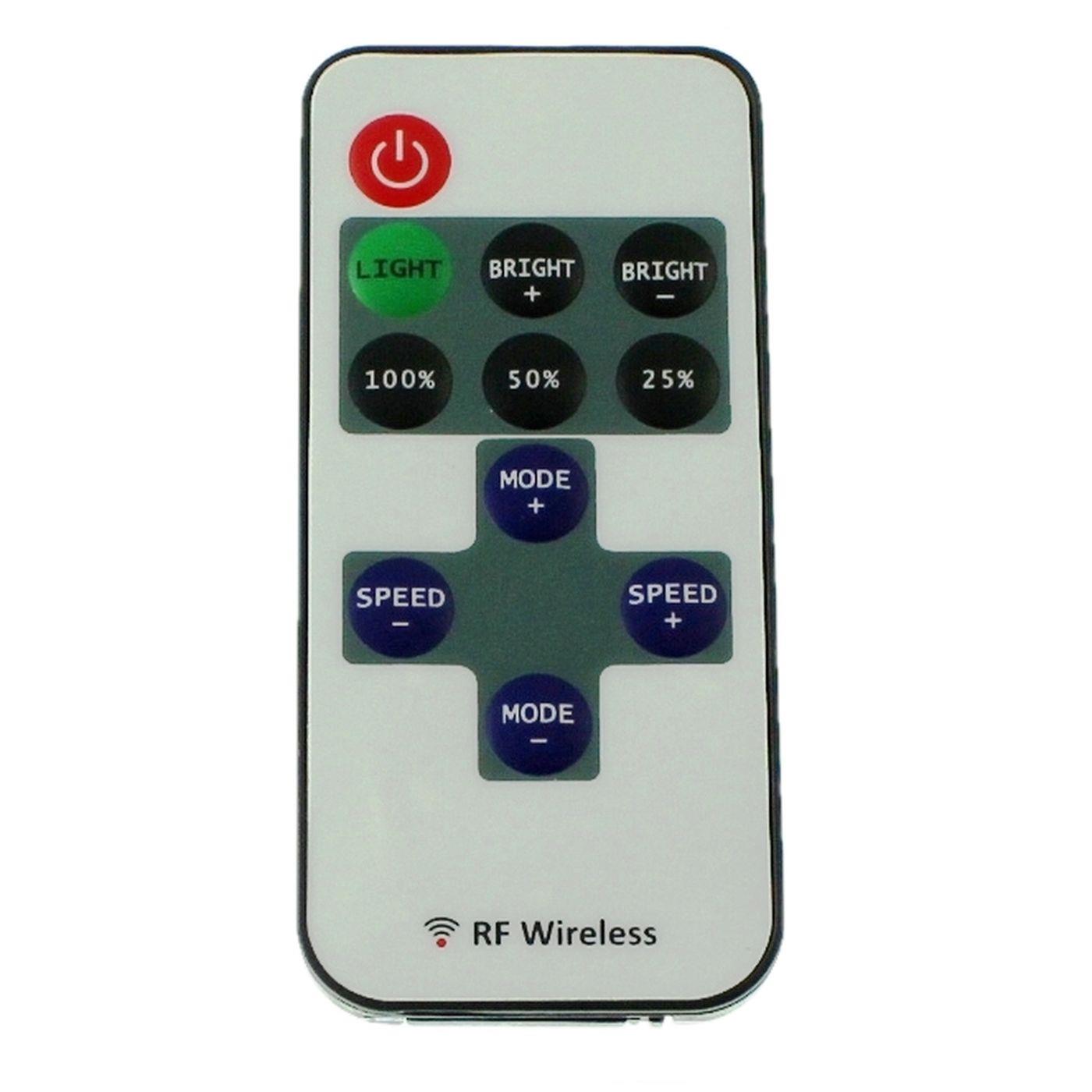 Mini LED RF Controller 10Key Fernbedienung 12...24V 144W für einfarbige LED Streifen 2-Pin Plug + Play