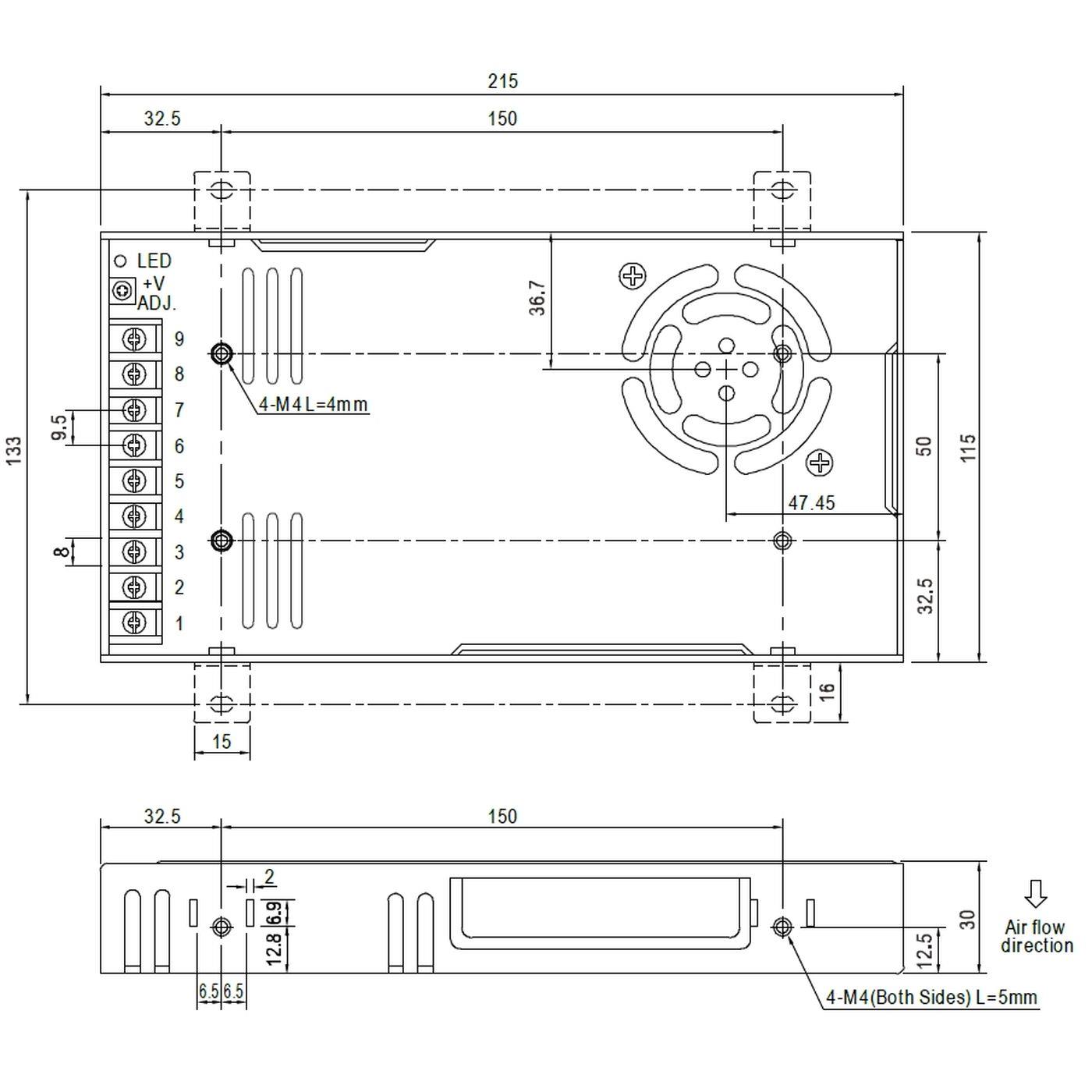 RSP-320-36 320W 36V 8,9A Industrielles Netzteil