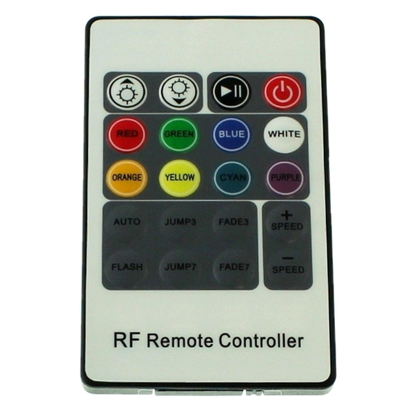RGB LED RF 20Key Controller 12...24V 144W für Farbwechsel Streifen 4-Pin