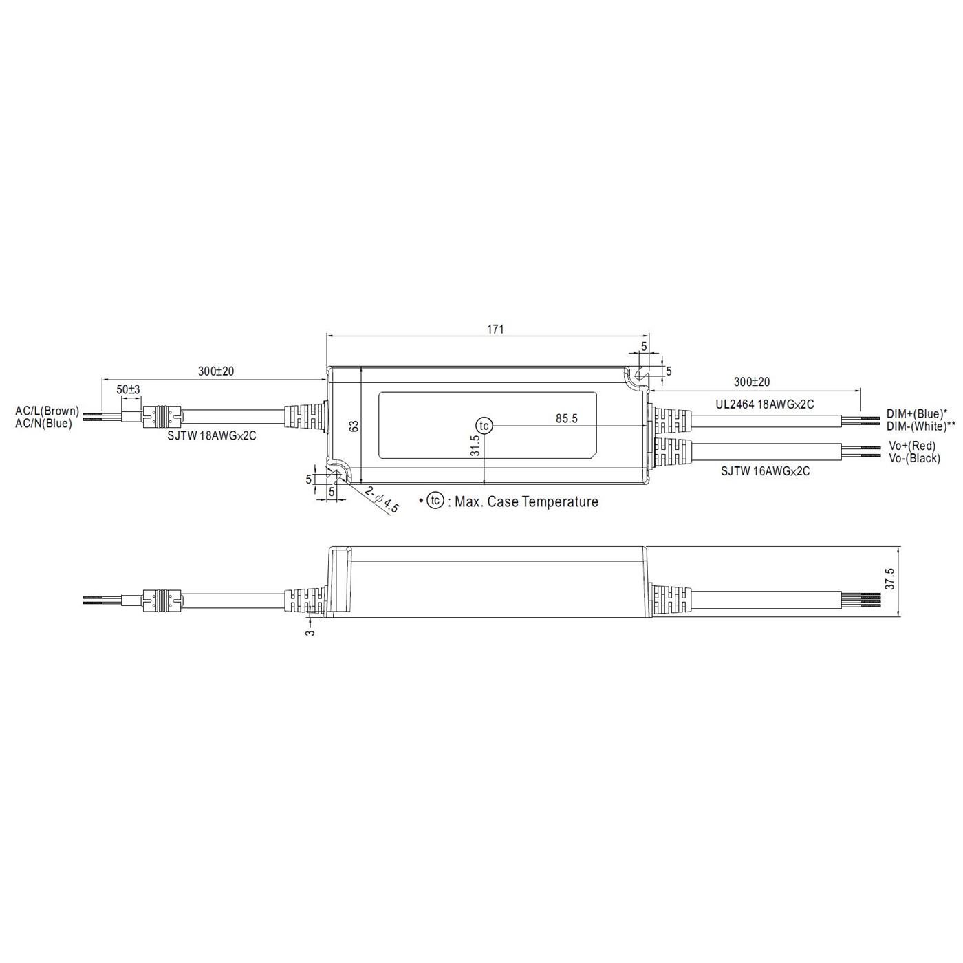 PWM-90-12DA2 90W 12V 7,5A LED Netzteil Trafo Treiber IP65 Dimmbar DALI2 PWM
