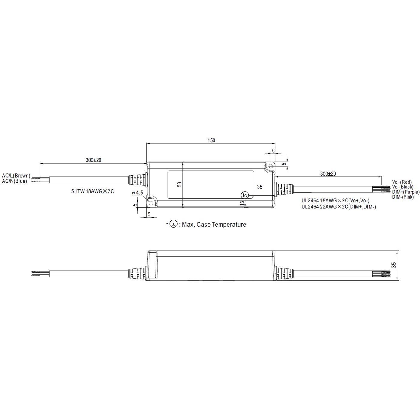 PWM-40-12 40W 12V 3,34A LED Netzteil Trafo Treiber IP65 Dimmbar 0-10V PWM