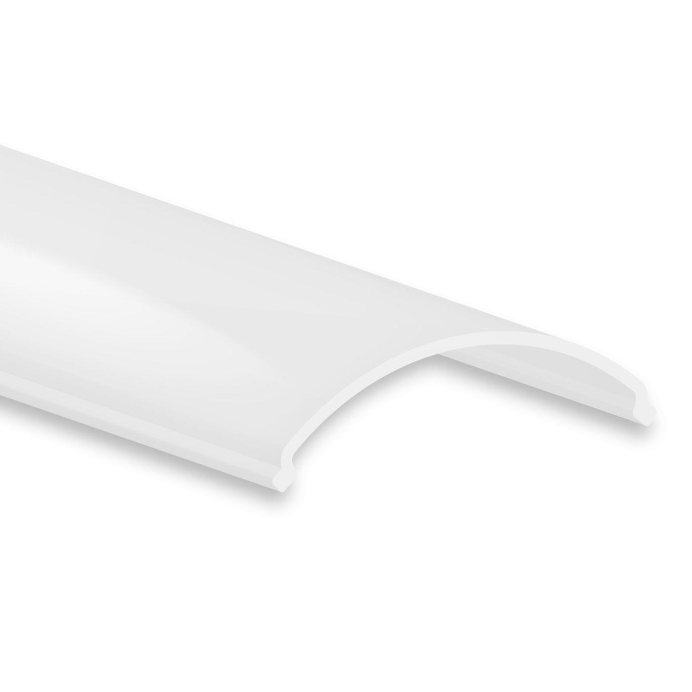 1m Abdeckung C49 für Profil NL10 20,8x6,3mm Kunststoff Opal Satiniert