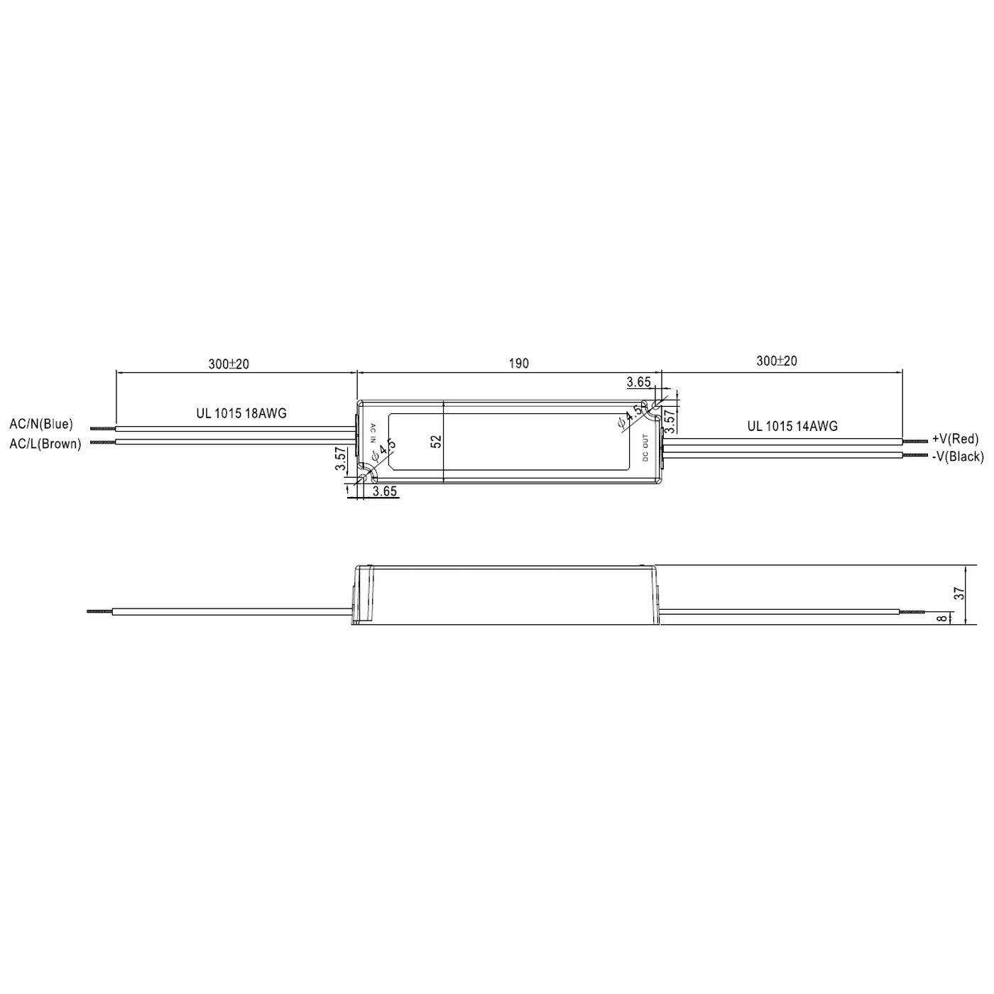 LPV-100-36 100W 36V 2,8A LED Netzteil Trafo Treiber IP67