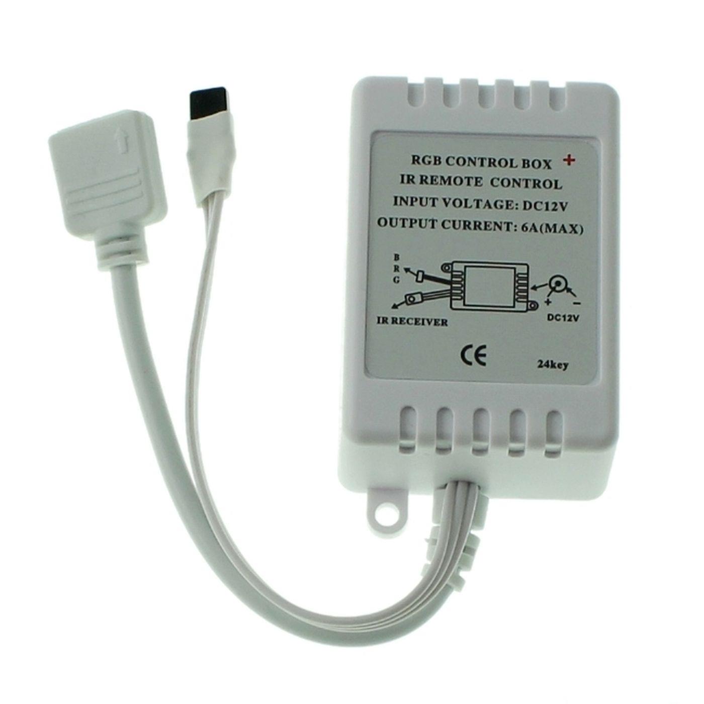 RGB LED 24Key Controller 12V 72W für Farbwechsel Streifen 4-Pin Plug + Play