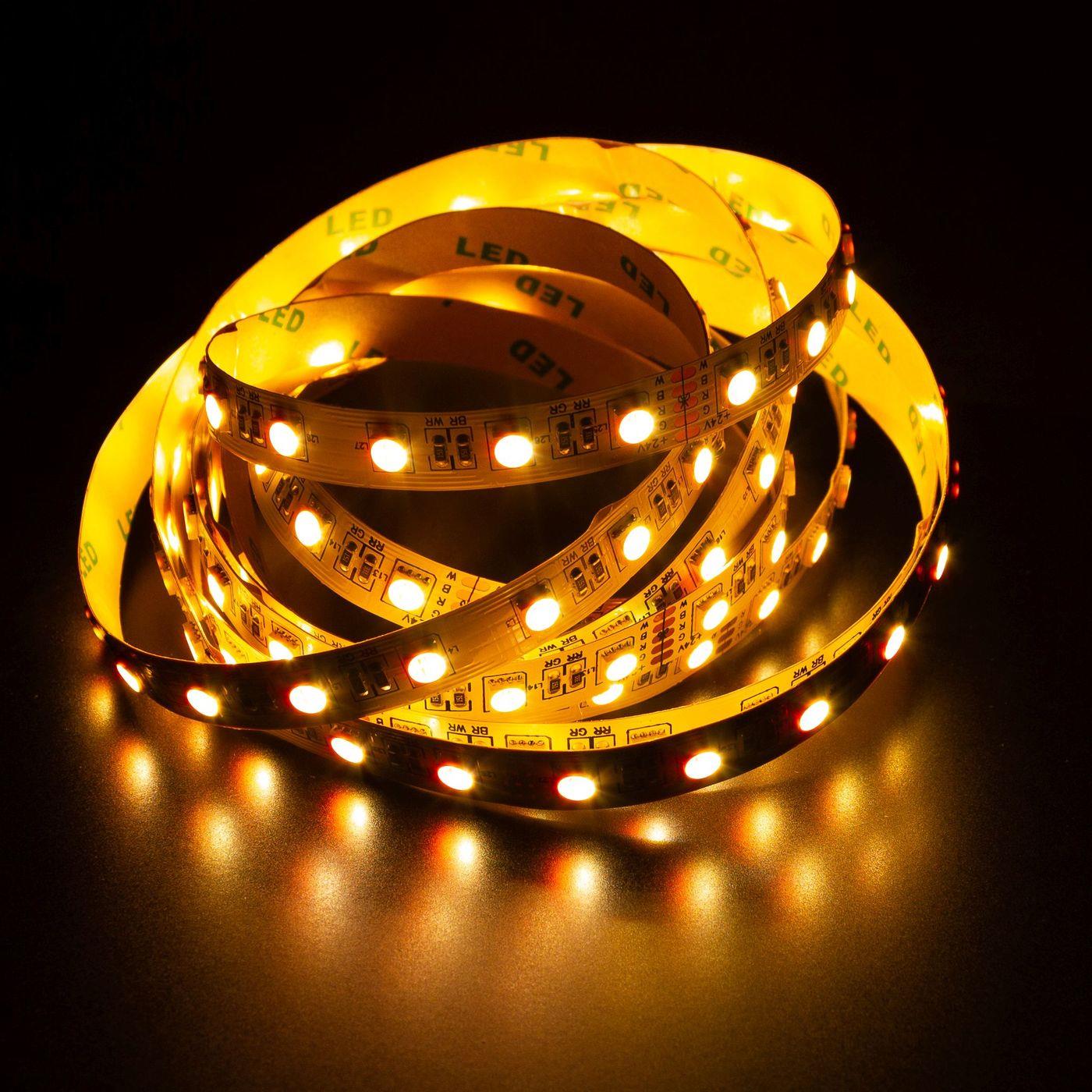 5m (500cm) RGBWW 3000K 4in1 LED Streifen Band Leiste 24V IP20 300LEDs 60LED/m SMD5050