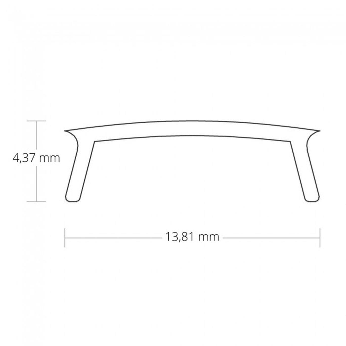 1m Abdeckung C32 für Profile PL1 PL2 PL3 PL7 PL8 13,8x4,4mm Kunststoff Schwarz Matt