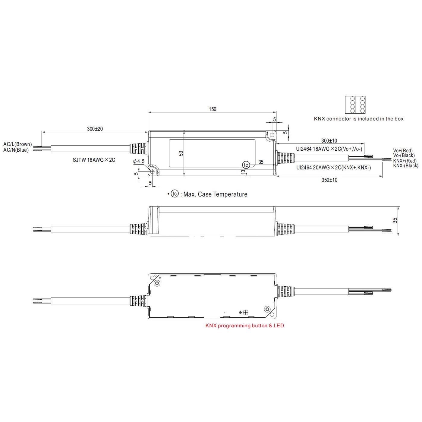 PWM-60-12KN 60W 12V 5A LED Netzteil Trafo Treiber IP65 Dimmbar KNX PWM