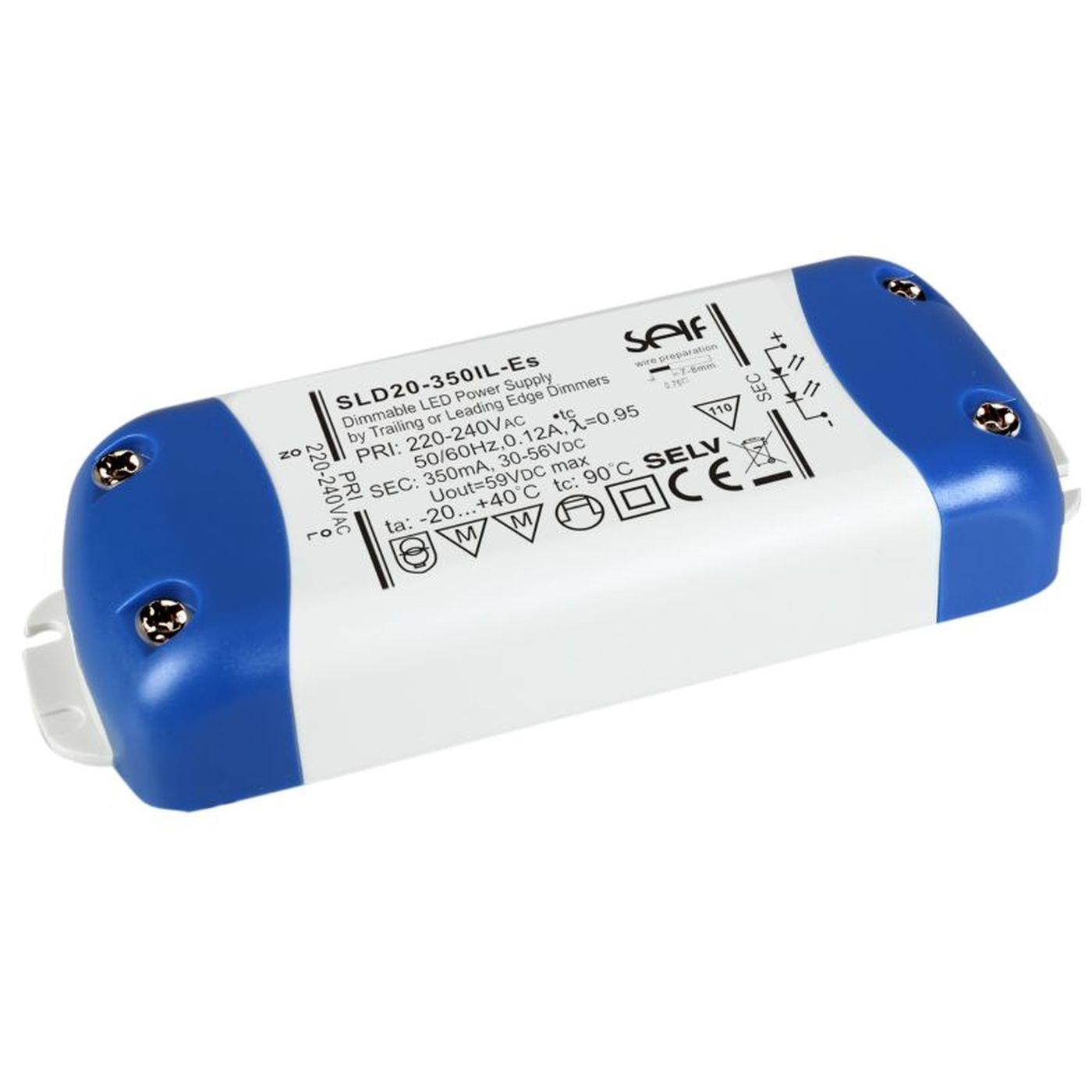SLD20-500IL-ES 20W 500mA 20...40VDC Konstantstrom LED Netzteil Treiber Trafo Triac Dimmbar