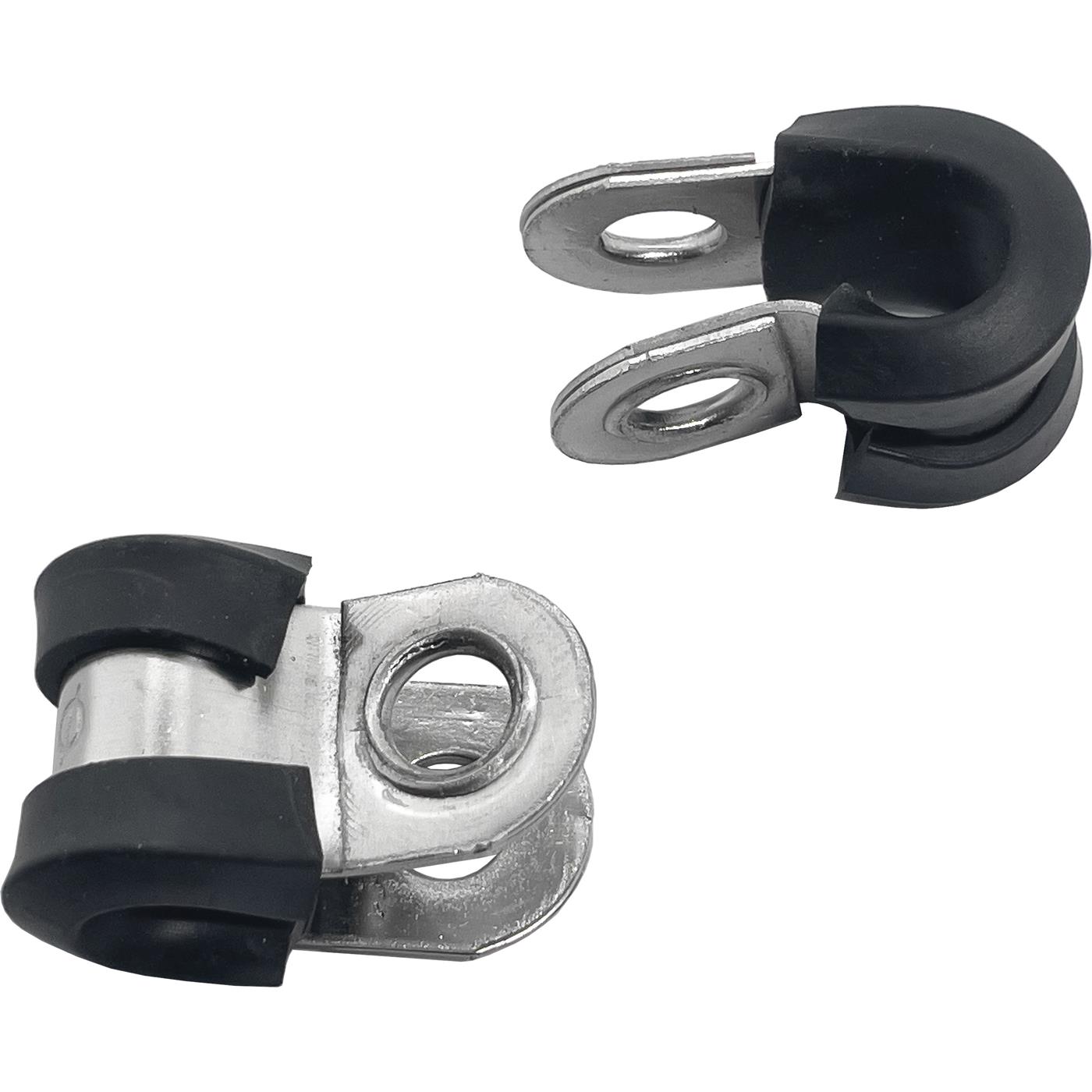 5x P-Clip Leitungsschelle Edelstahl V2A mit Gummi 5mm Rohrschelle Halterungsschelle
