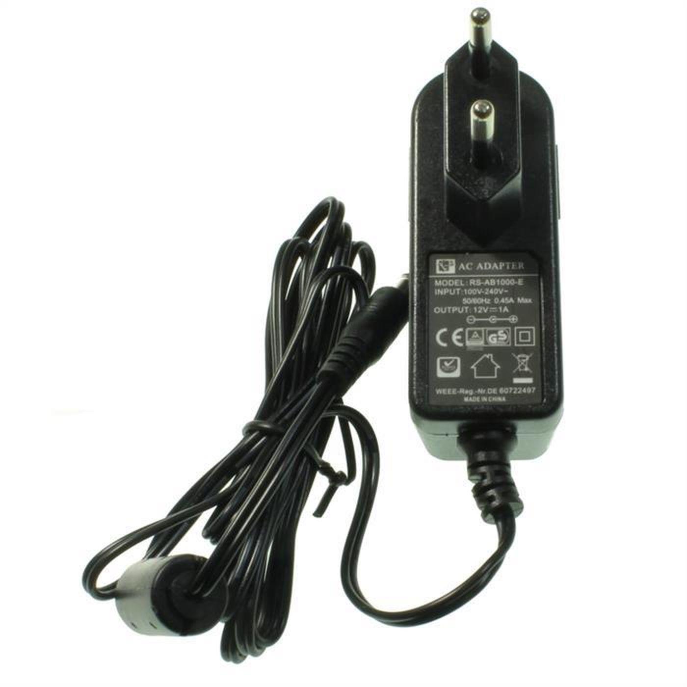 12W 12V 1A Steckernetzteil Kabel 100cm + DC Stecker (2,5/5,5mm) AC DC Adpater