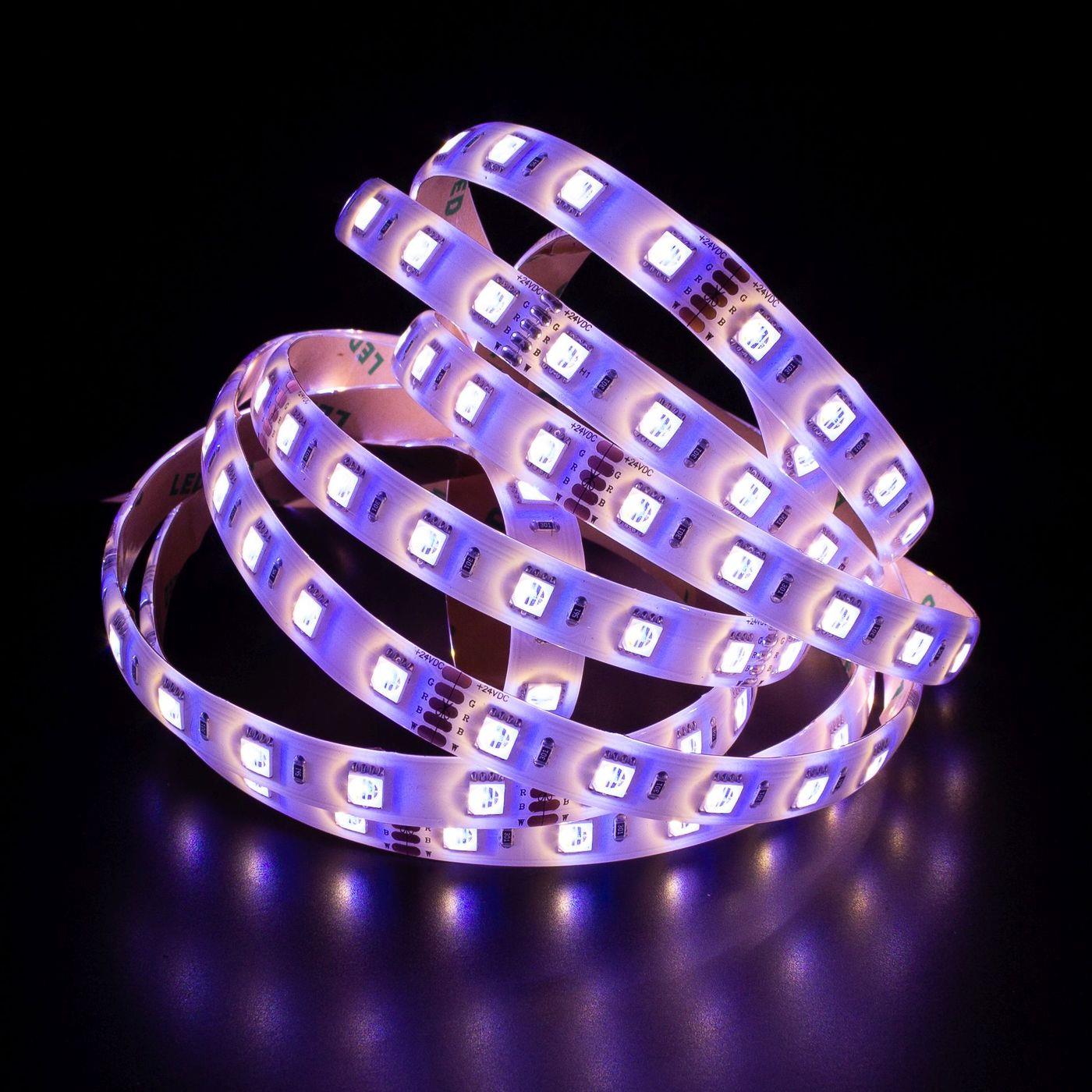 5m (500cm) RGBWW 3000K 4in1 LED Streifen Band Leiste 24V IP65 300LEDs 60LED/m SMD5050
