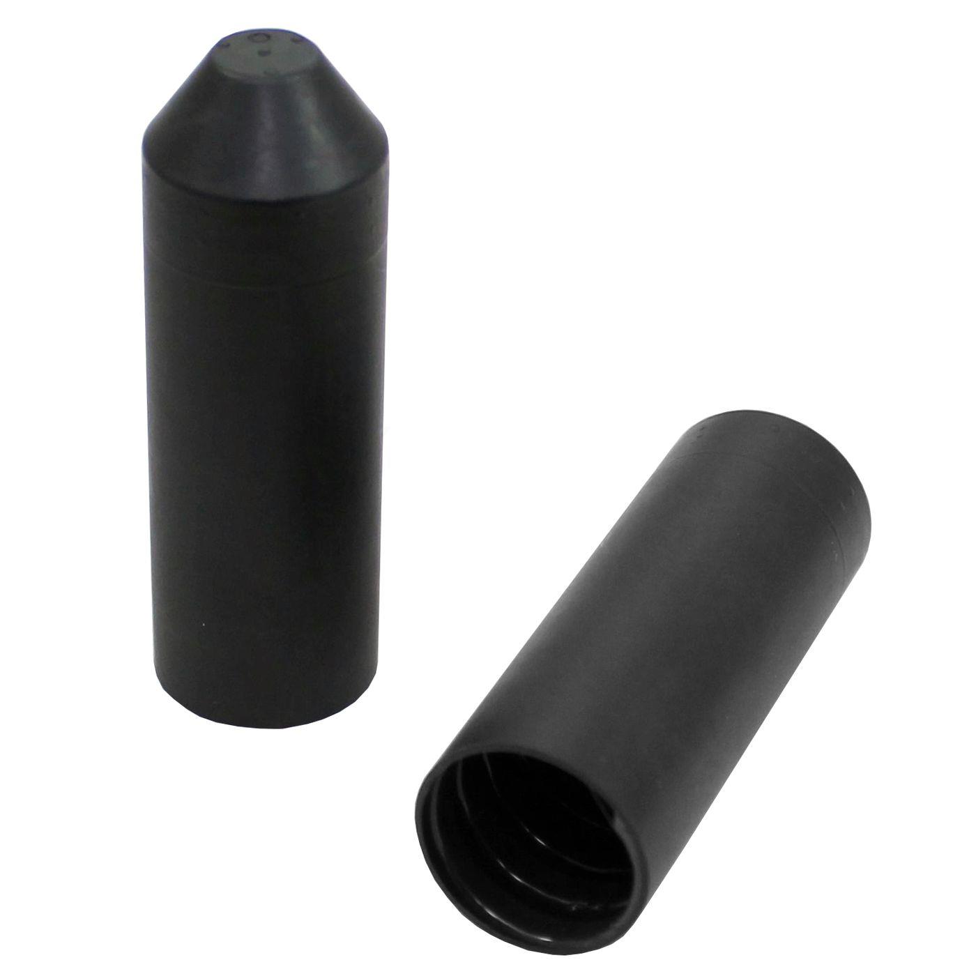 WarmSchrumpf Endkappe 20 -> 6mm Schwarz Länge: 69mm Schrumpfschlauch