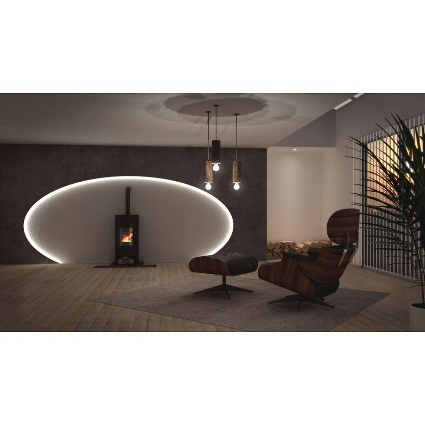 2m LED Trockenbauprofil DSL flex für schwebende Flächen für Gipskartonplatten Stahl Zinkblech