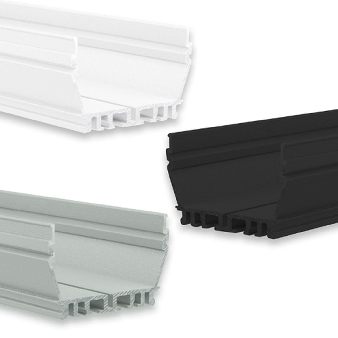 2m LED Profil LL2.1 55x30mm Aluminium Leuchtenprofil für 43mm LED Streifen