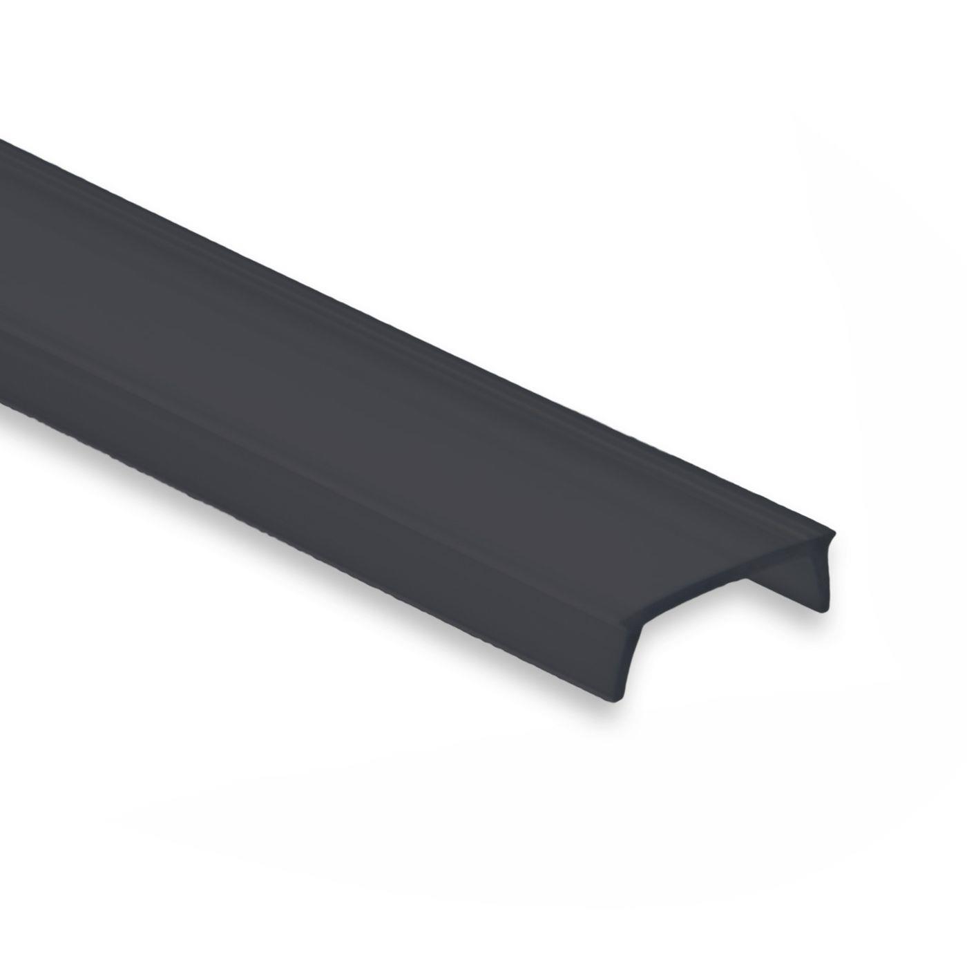 1m Abdeckung C32 für Profile PL1 PL2 PL3 PL7 PL8 13,8x4,4mm Kunststoff Schwarz Matt