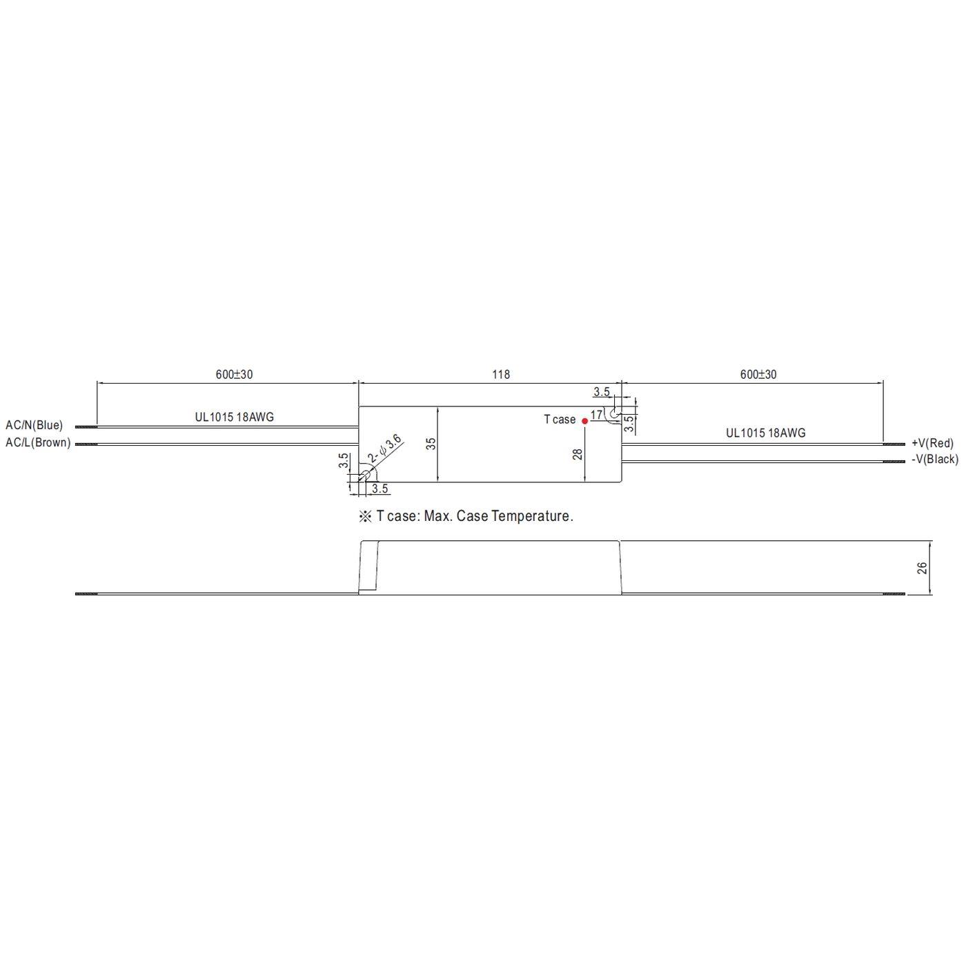 LPC-20-700 21W 700mA 9...30VDC Konstantstrom LED Netzteil Treiber Trafo IP67