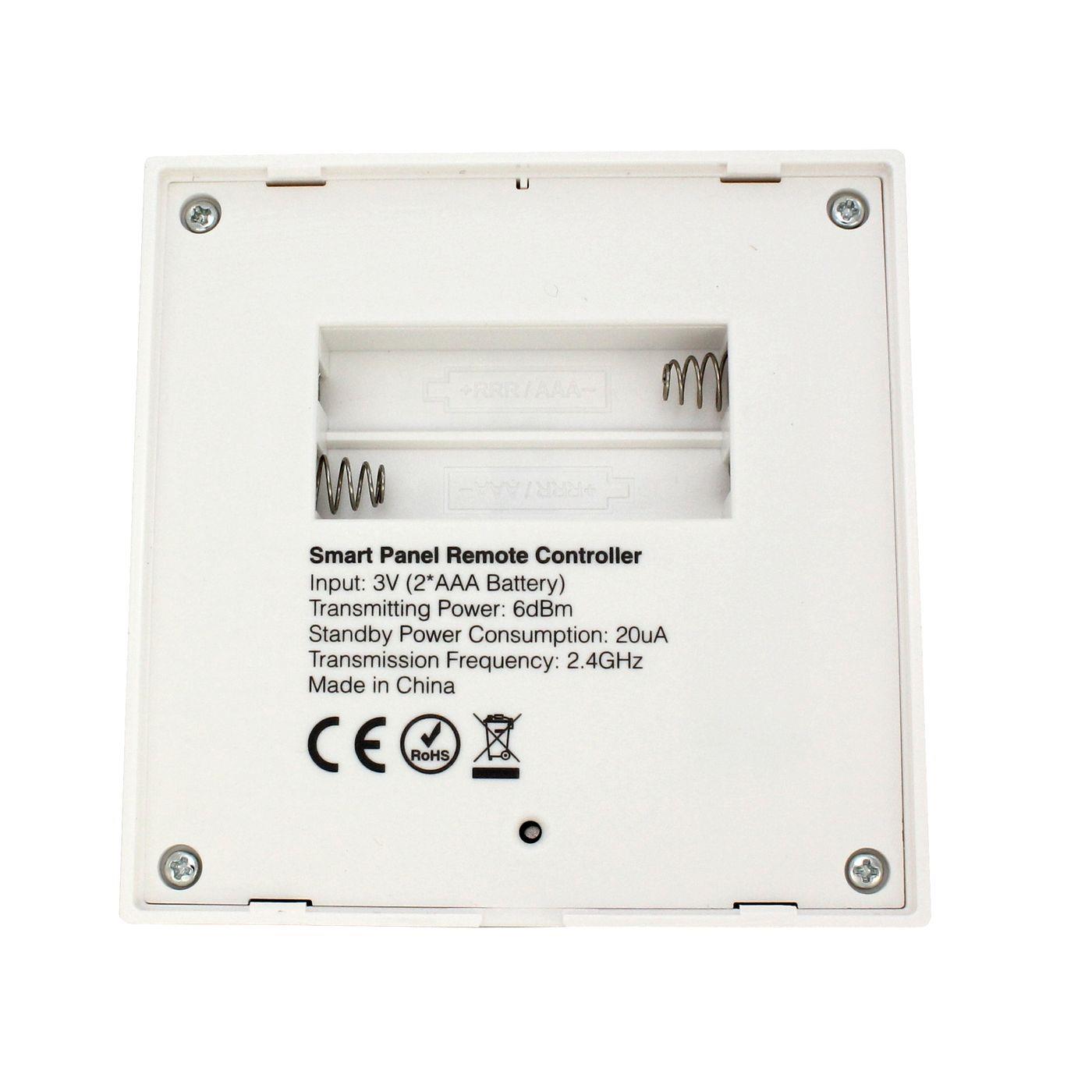 MiLight MiBoxer LED 4-Zone Wand Touch Panel Controller Funk 3V für einfarbige LED Streifen 2-Pin