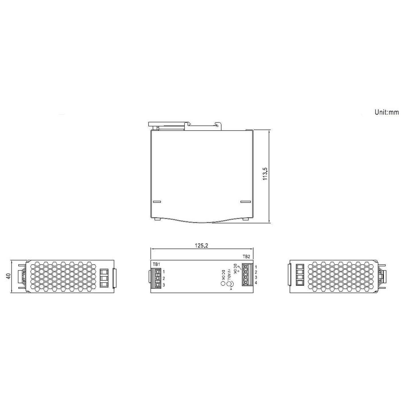 SDR-120-12 120W 12V 10A Hutschienen Netzteil