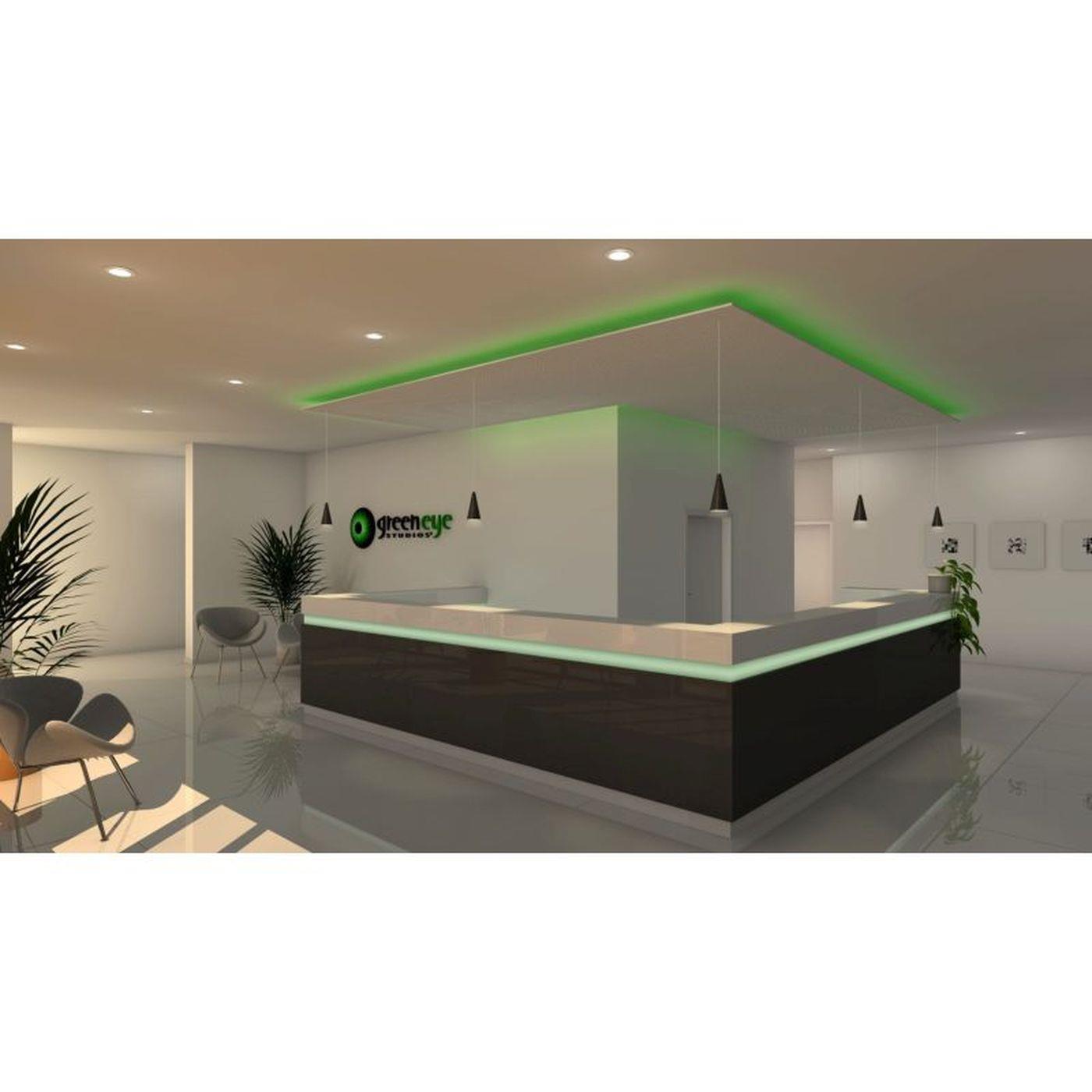 2m LED Trockenbauprofil DSL für schwebende Flächen für Gipskartonplatten Stahl Zinkblech