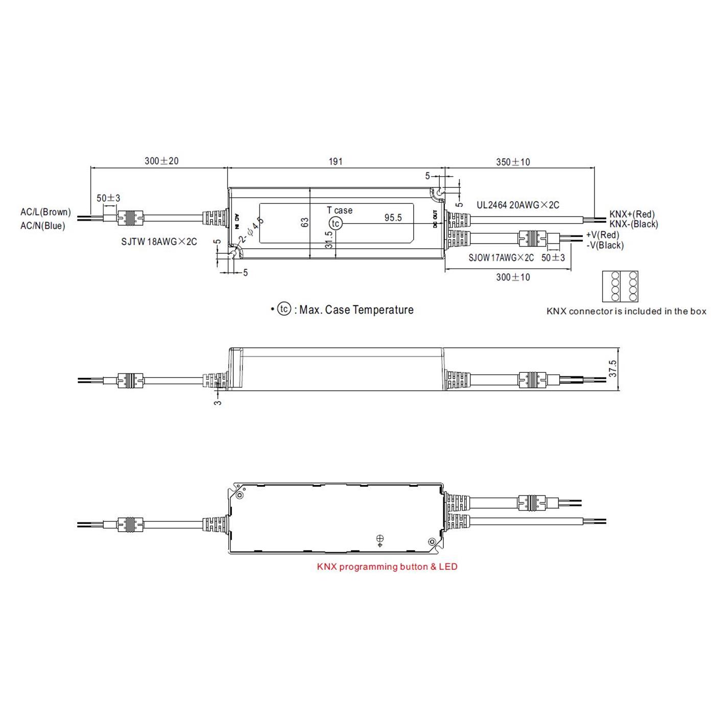 PWM-120-12KN 120W 12V 10A LED Netzteil Trafo Treiber IP65 Dimmbar KNX PWM