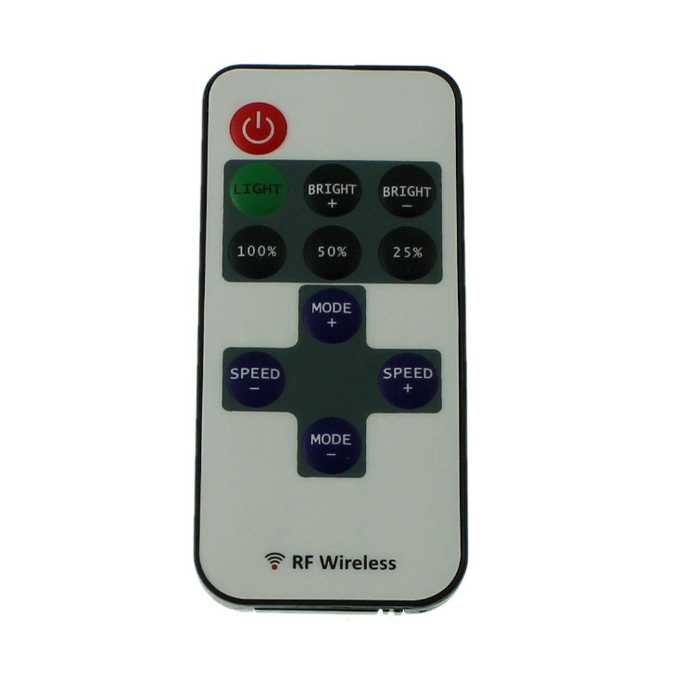 Mini LED RF Controller 10Key Fernbedienung 12...24V 144W für einfarbige LED Streifen 2-Pin offene Kabelenden